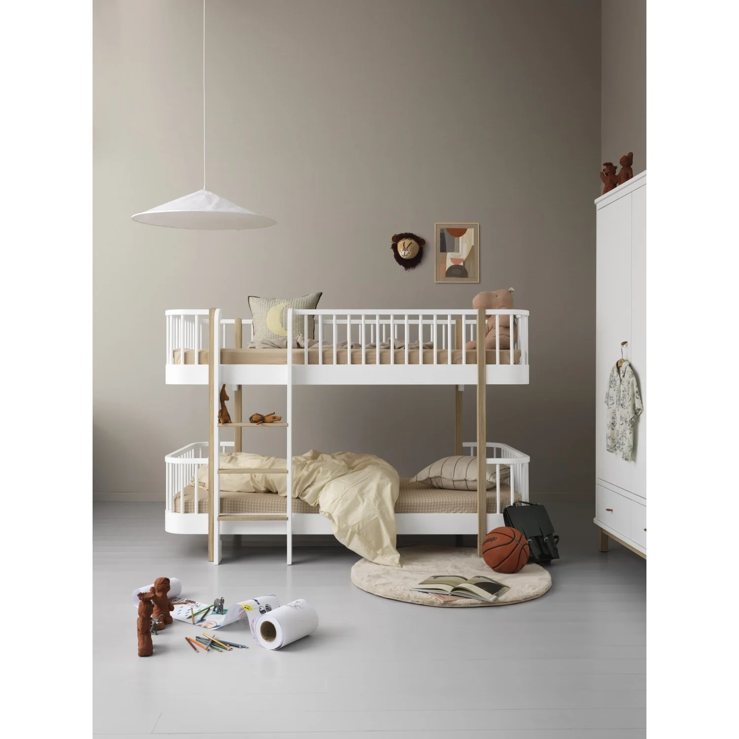 Oliver Furniture Wood Original Halvhøj Køjeseng White/Oak - Image 2