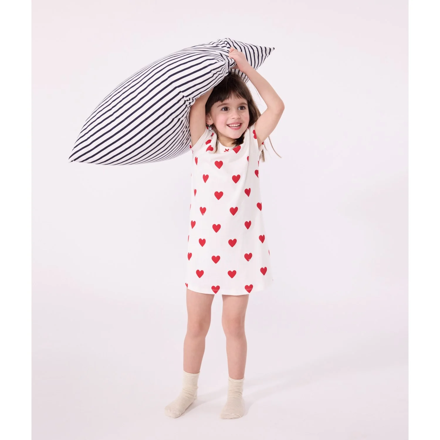 Petit Bateau Hearts Kortærmet Kjole - Image 5