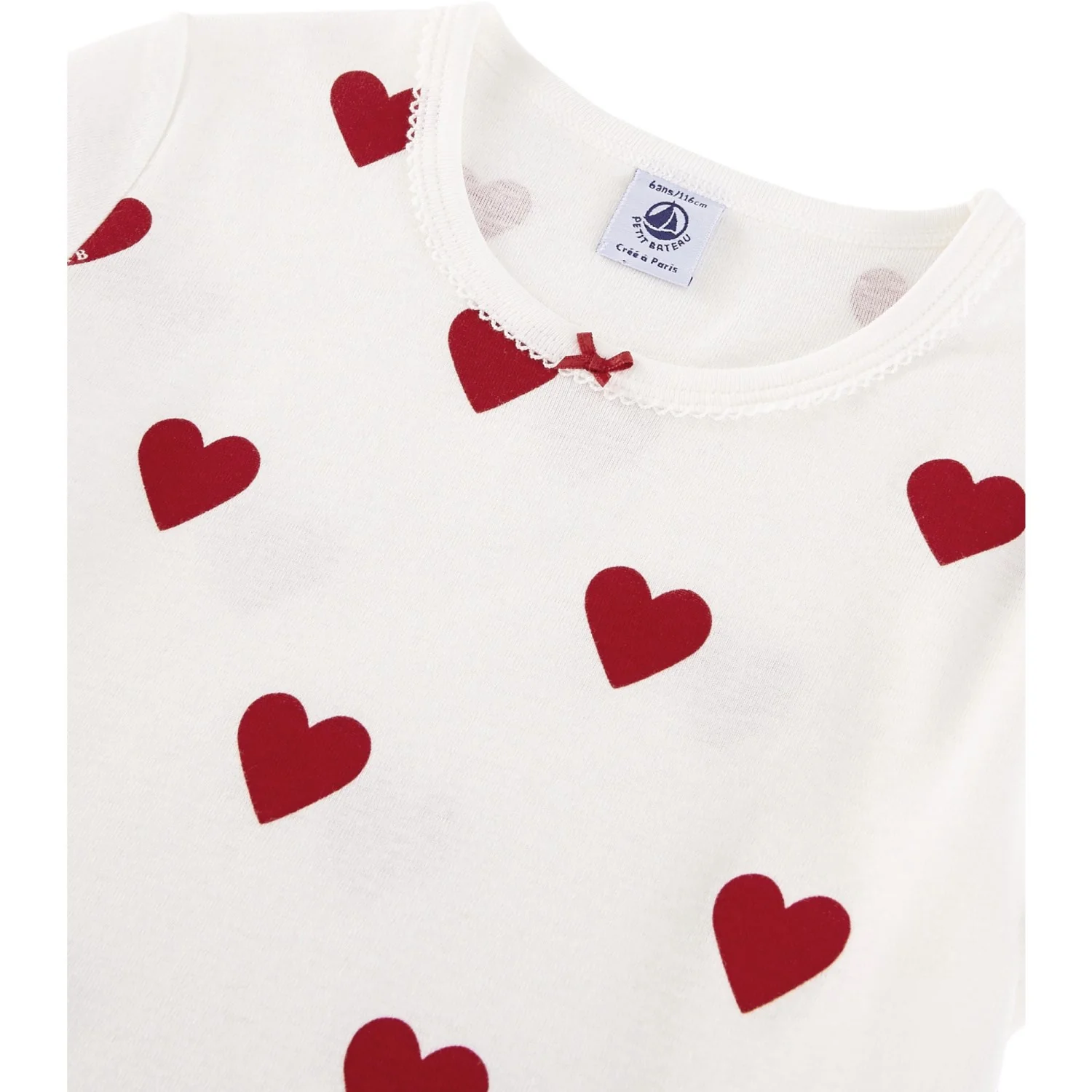Petit Bateau Hearts Kortærmet Kjole - Image 7