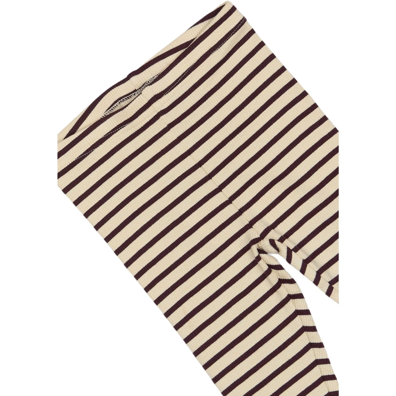Petit Piao Dark Grape/off White Legging Modal Striped - Image 2