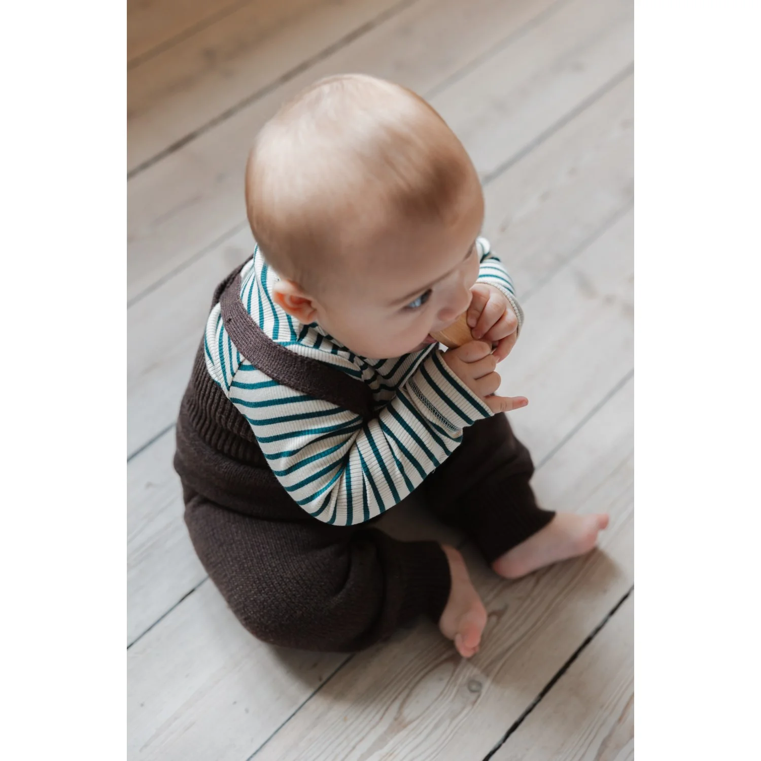 Petit Piao Dark Sea/off White Body L/S Modal Striped - Image 3