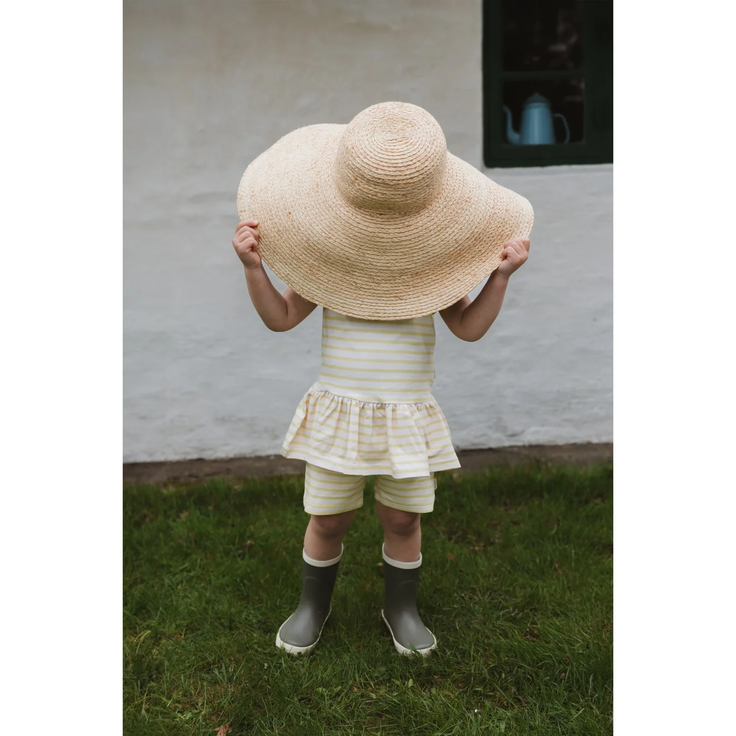 Petit Piao Dusky Citron Striped Ppsun S_L Kjole - Image 3