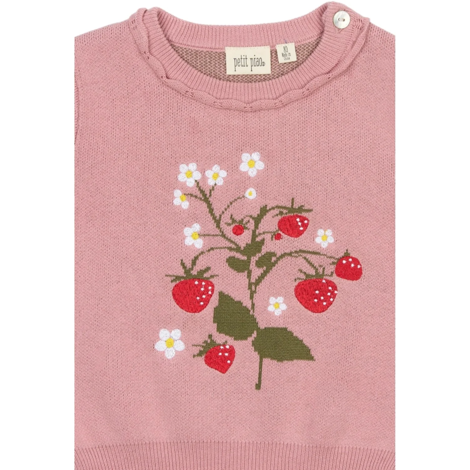 Petit Piao Dusty Rose PPEllen Strik Pullover - Image 7