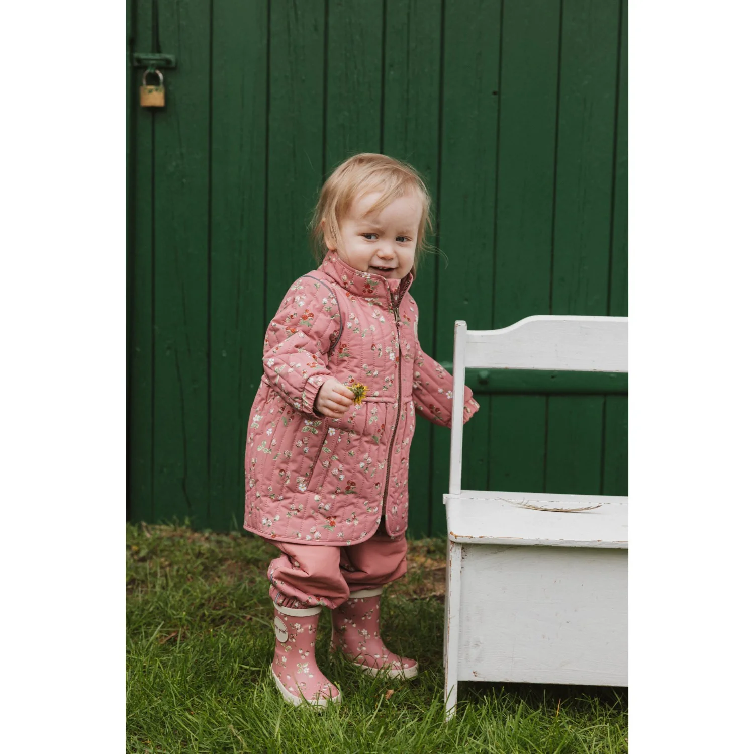 Petit Piao Dusty Rose Strawberry AOP PPEver Termobukser - Image 2