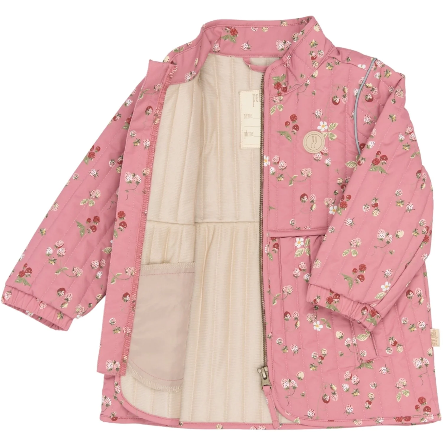 Petit Piao Dusty Rose Strawberry AOP PPEver Termo Long Termojakke - Image 4
