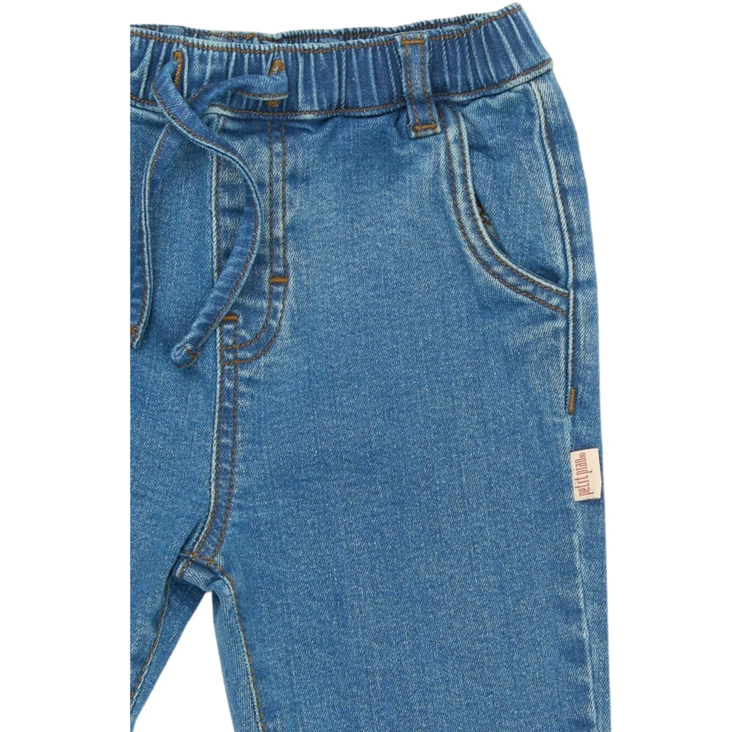 Petit Piao Light Blue Denim PPElm Denim Bukser - Image 2