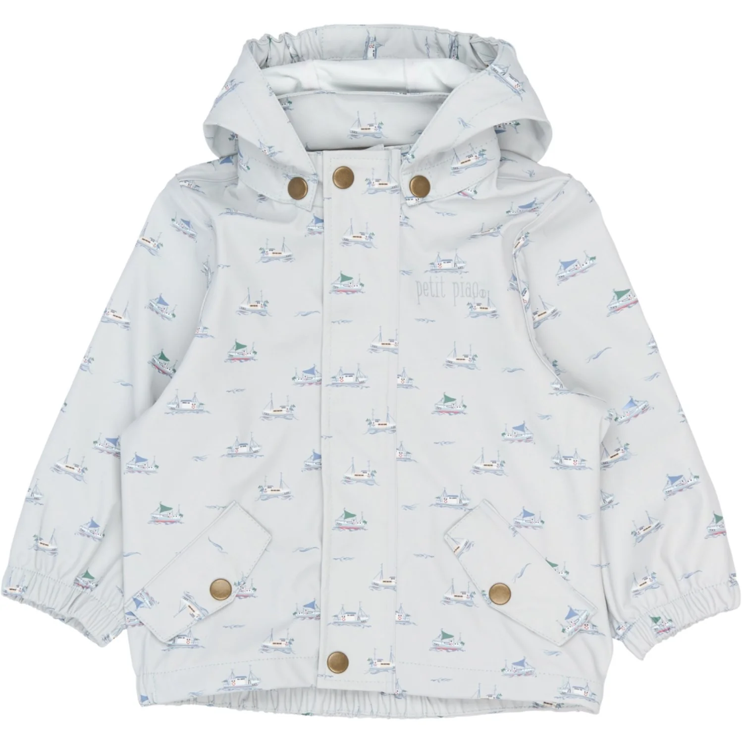Petit Piao Pearl Blue Boat AOP PPDai Regntøj Sæt - Image 3