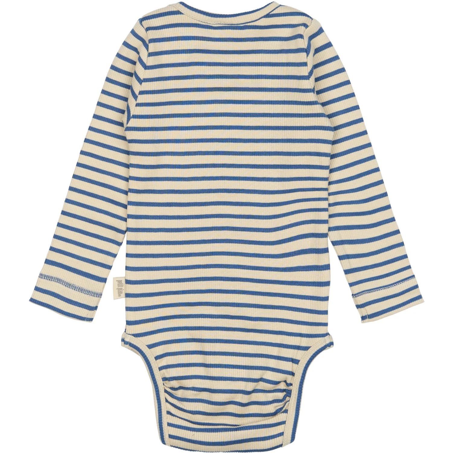 Petit Piao True Navy/off White Body L/S Modal Striped - Image 3