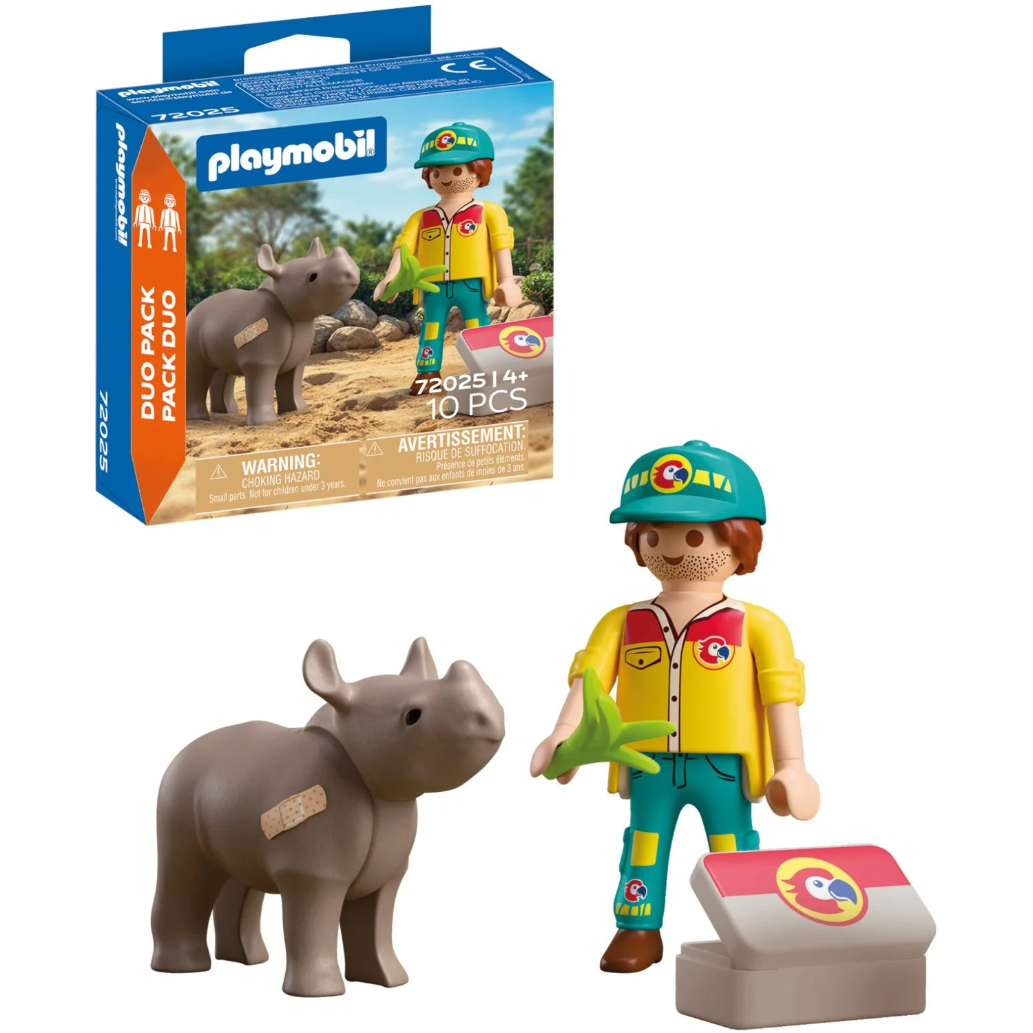 Playmobil® DuoPack Ranger With Rhino - Image 6