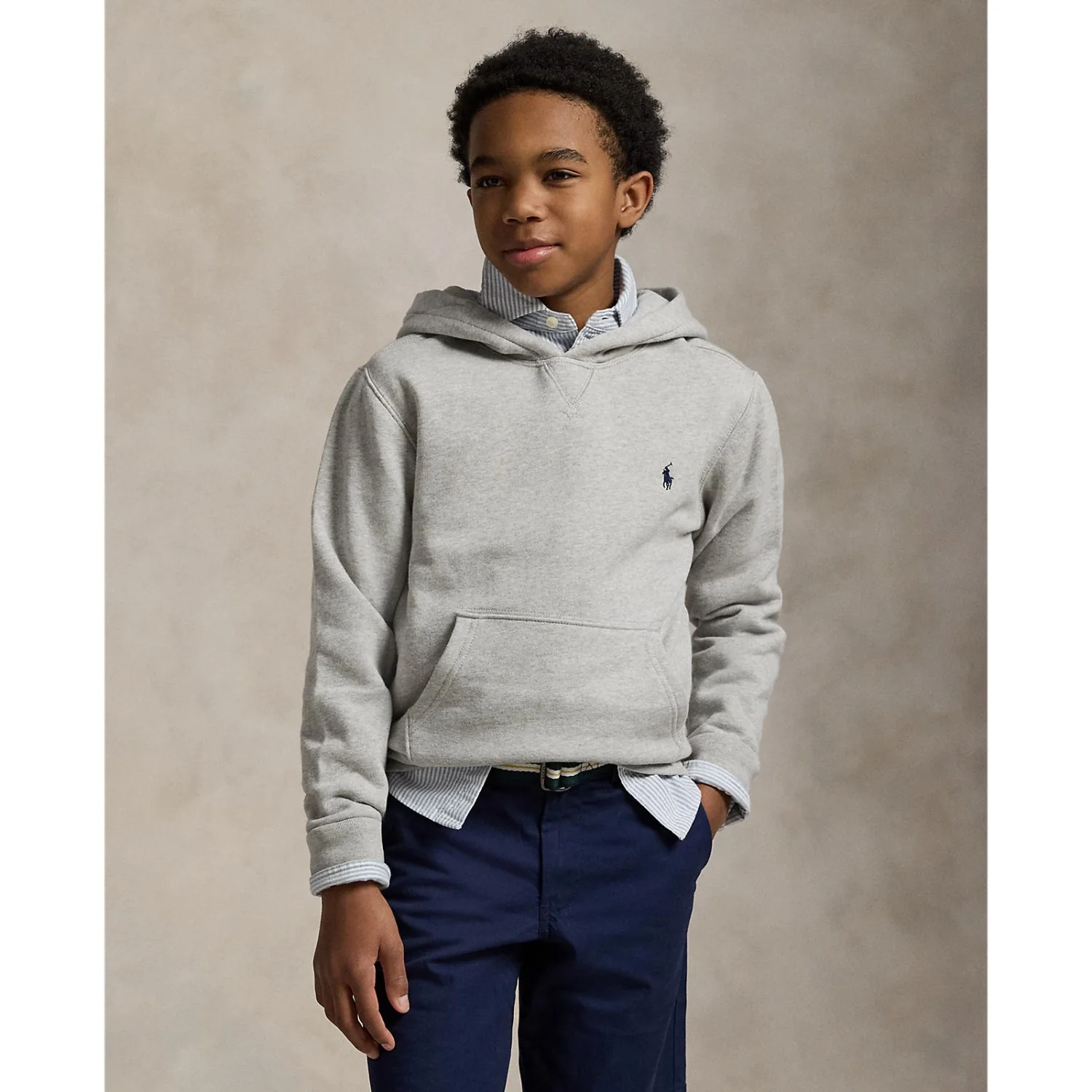 Polo Ralph Lauren Boy Long Sleeved Hoodie Andover Heather - Image 2