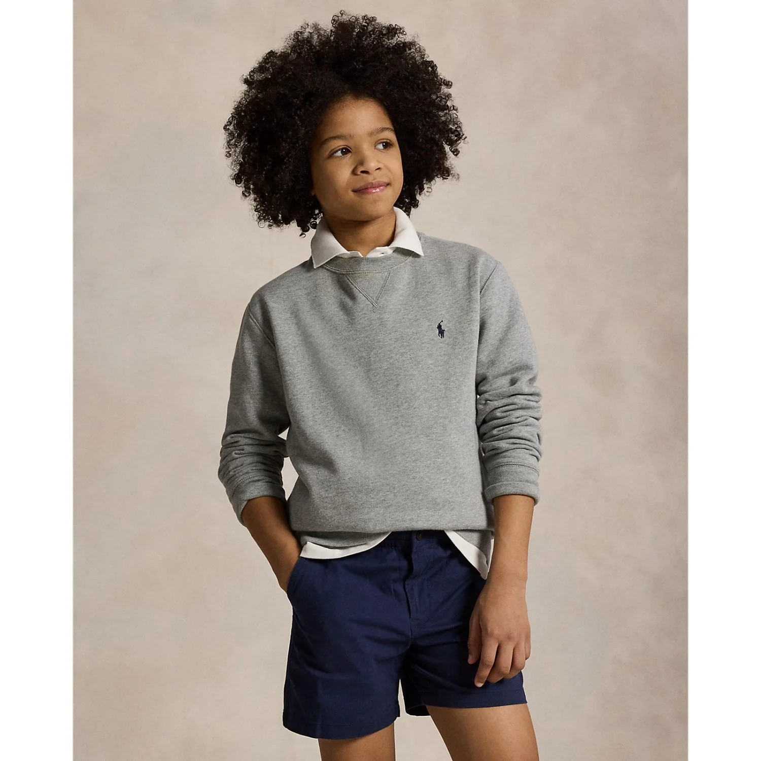Polo Ralph Lauren Boy Long Sleeved Sweatshirt Dark Sport Heather - Image 3