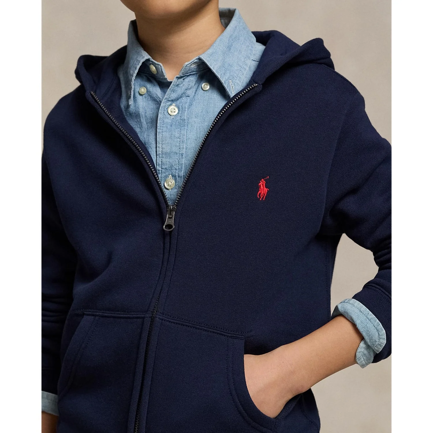 Polo Ralph Lauren Boy Sweatshirt Hoodie Navy - Image 3