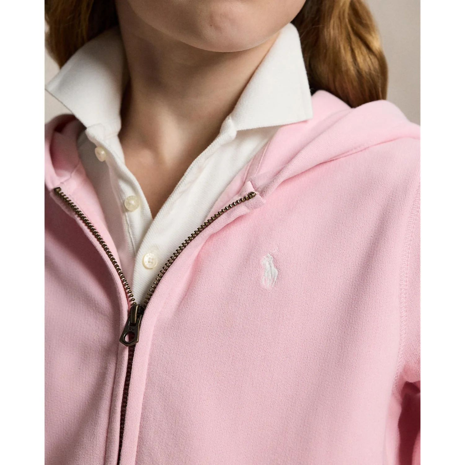 Polo Ralph Lauren Hint Of Pink Full Zip Hættetrøje - Image 3
