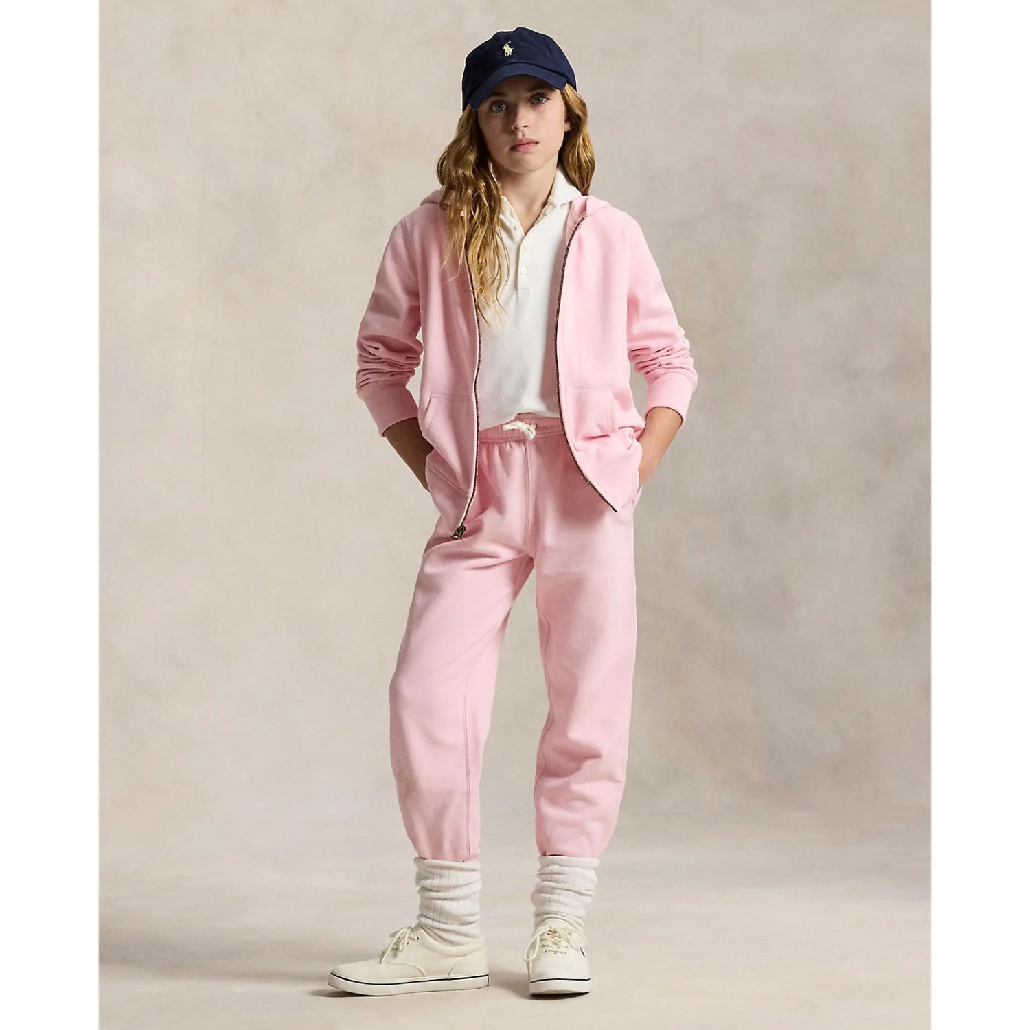 Polo Ralph Lauren Hint Of Pink Full Zip Hættetrøje - Image 4
