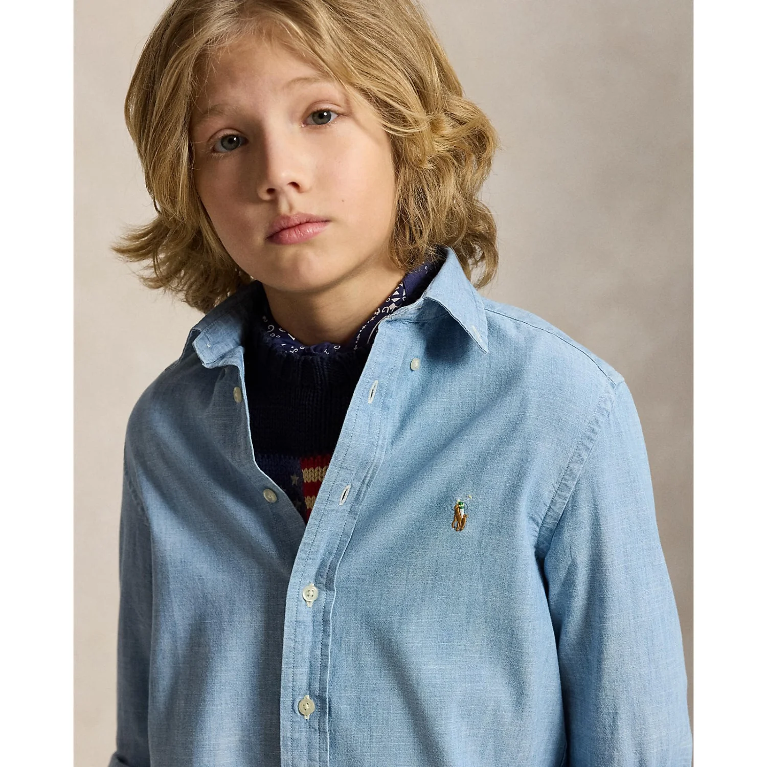 Polo Ralph Lauren Lt Blue Sport Skjorte - Image 3
