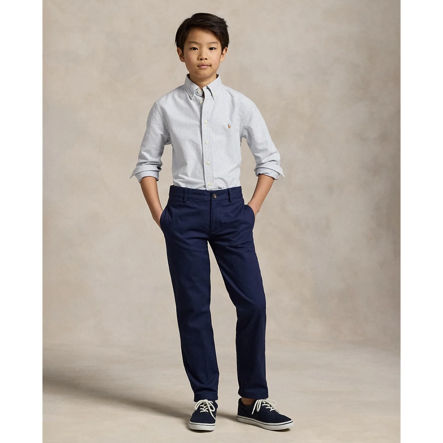 Polo Ralph Lauren Lt Blue Stripe Sport Skjorte - Image 4