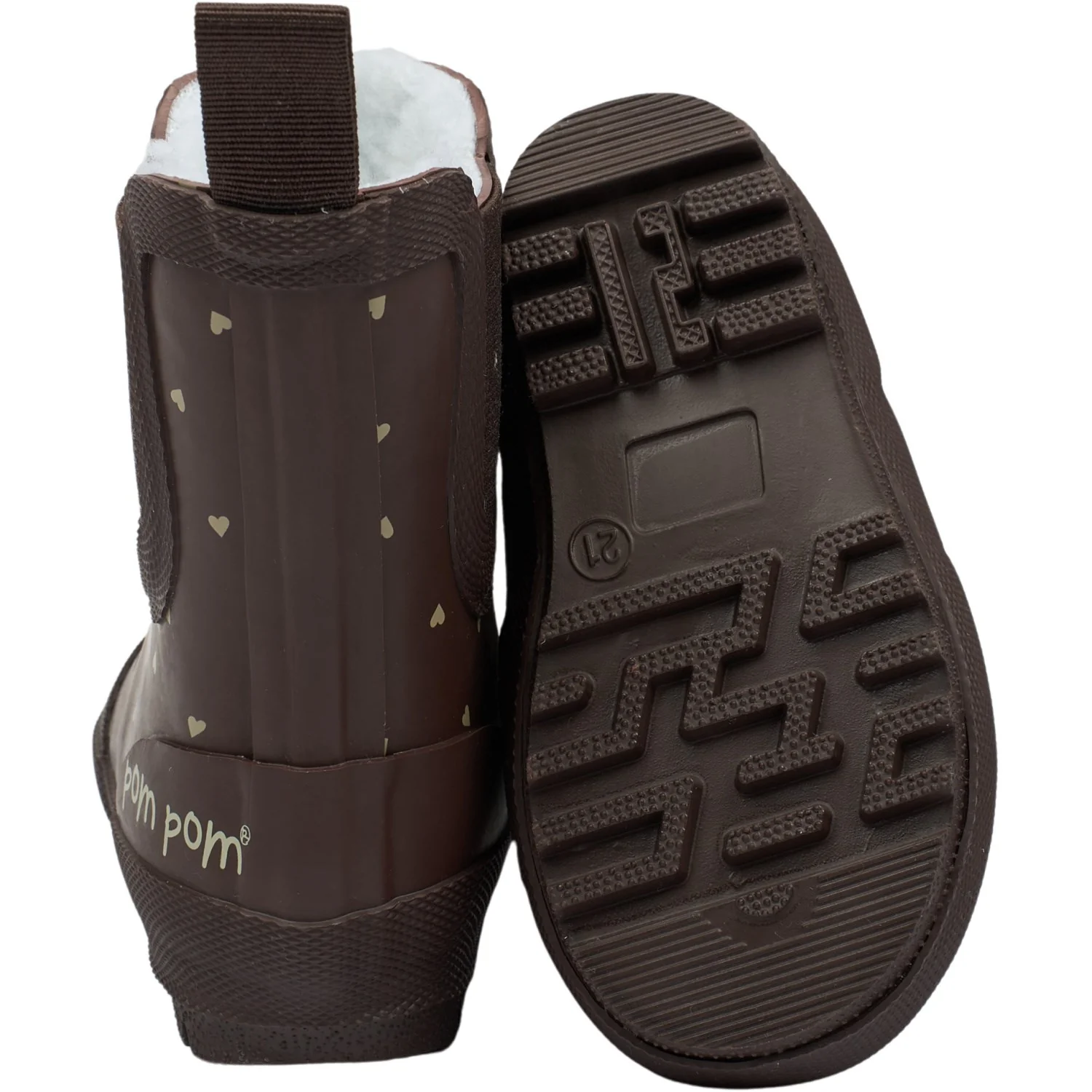 Pom Pom Chocolate Heart Brook GumBoots Thermo Ankle - Image 2