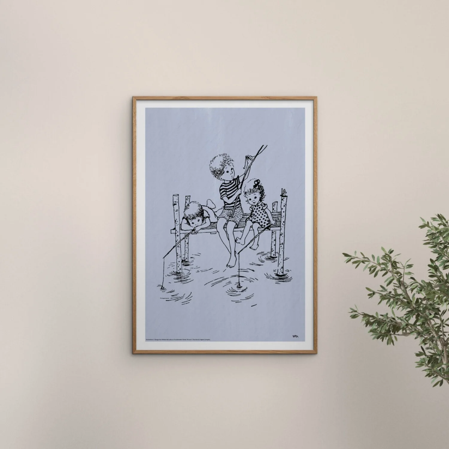 Poster & Frame Astrid Lindgren - Fishing Rod - Lotta - Image 2