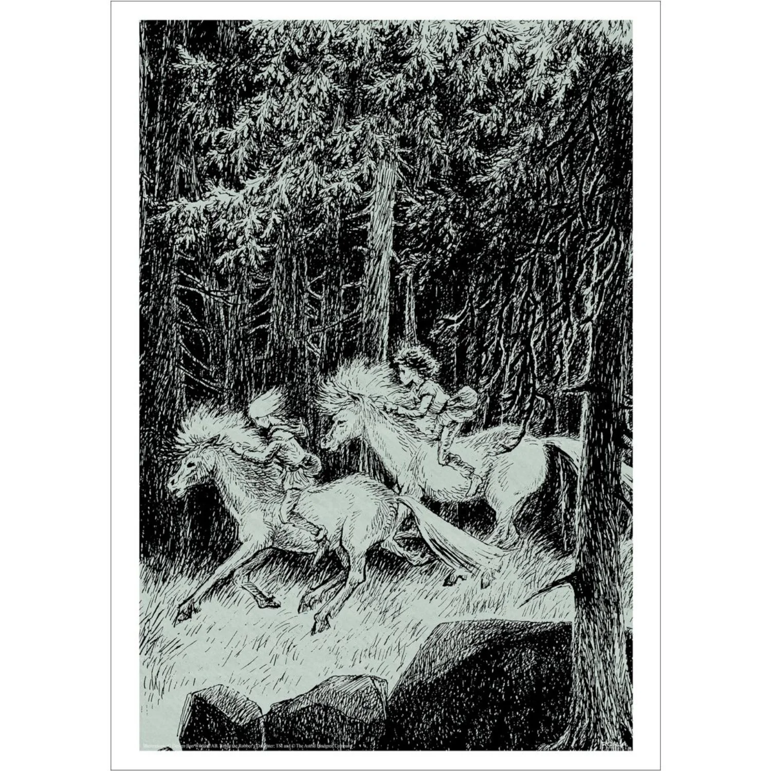 Poster & Frame Astrid Lindgren - Riding Wild - Ronja The Robbers Daughter
