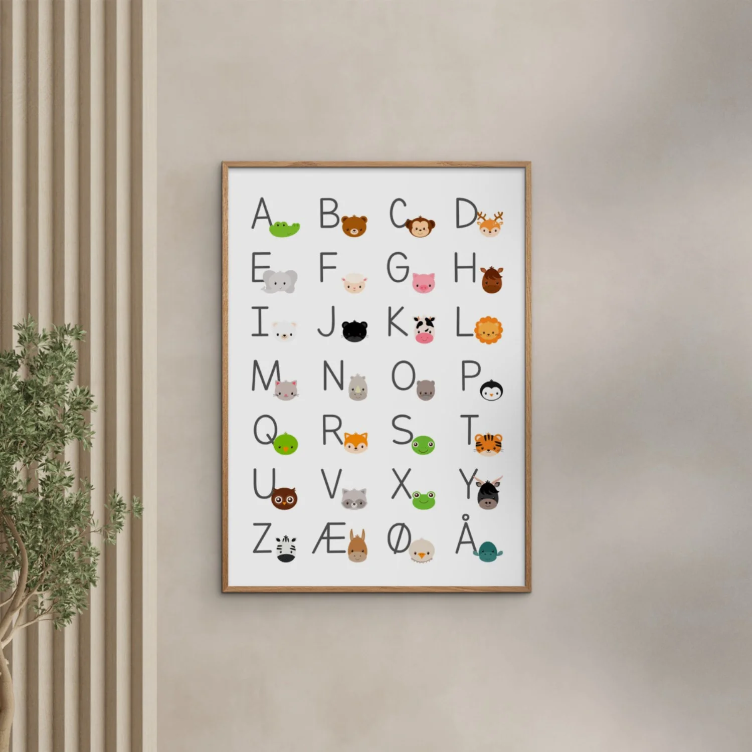 Poster & Frame Citatplakat - Alfabet Plakat Med Dyr Til Børn - Image 2