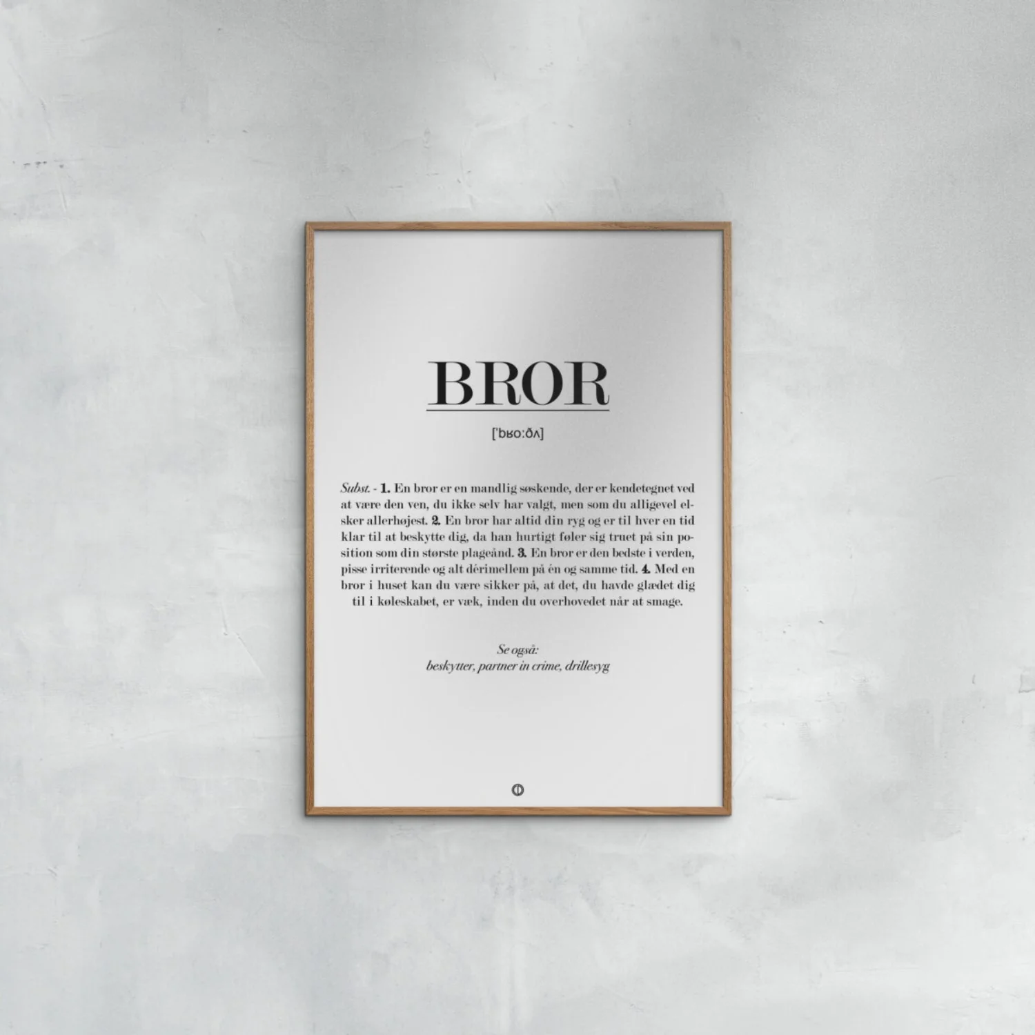 Poster & Frame Citatplakat - Bror Definition - Image 2