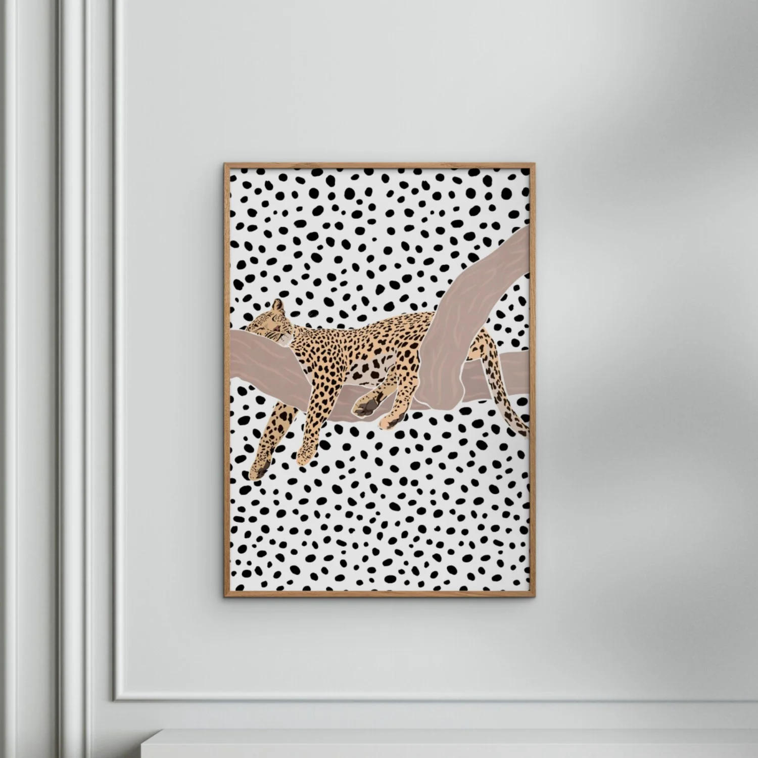 Poster & Frame Sarah Manovski - Leopard Sleeping Polkadots - Image 2