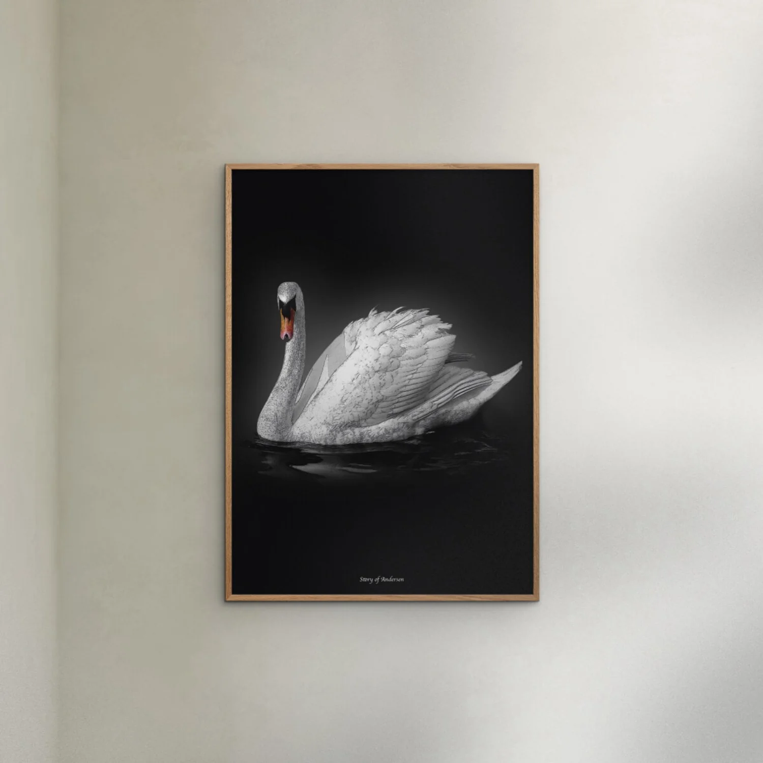 Poster & Frame Story Of Andersen - Den Grimme Ælling - Hvid/Sort Baggrund - Image 2