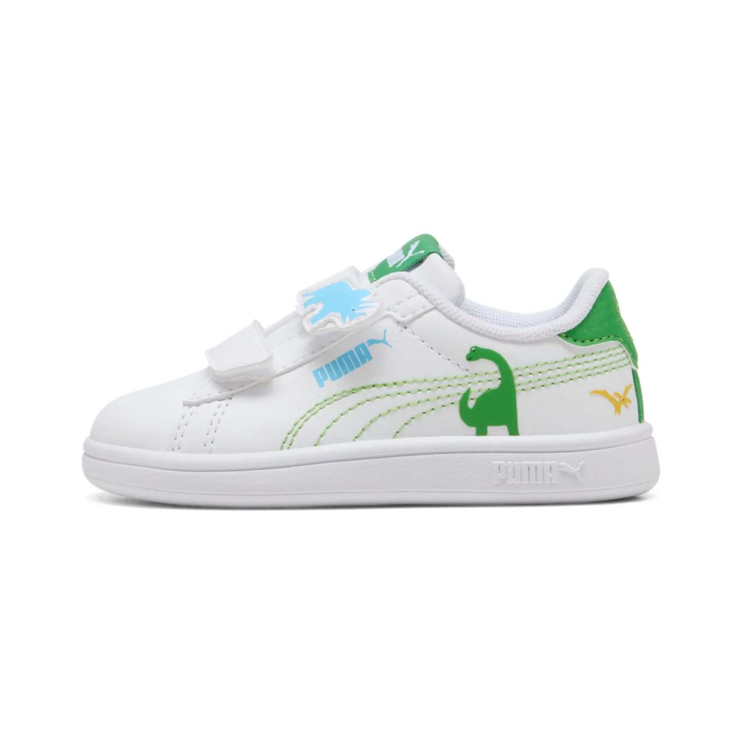 Puma White-Green Fruit-Vibrant Blue Puma Smash 3.0 Dino V Inf - Image 3