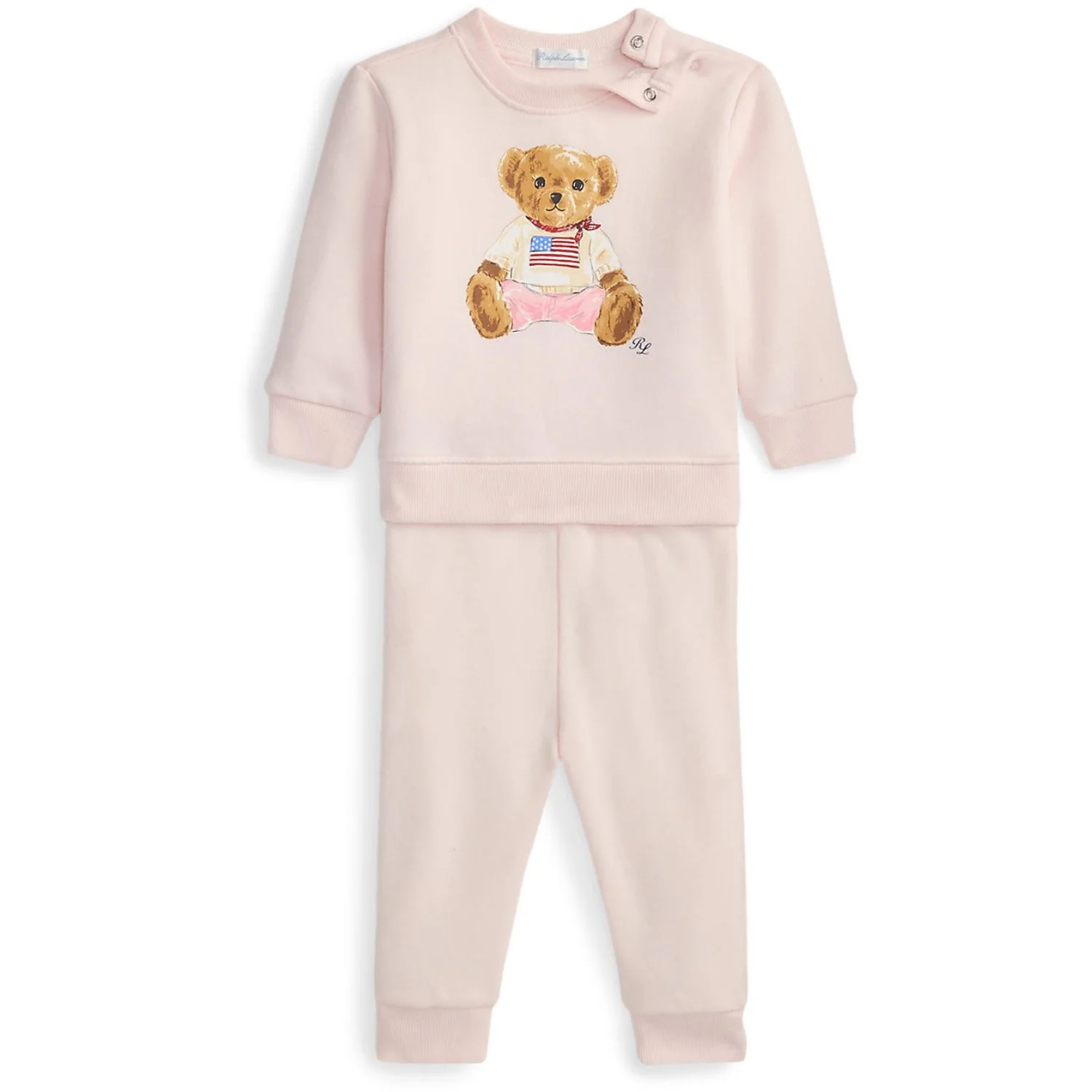 Ralph Lauren Baby Delicate Pink Pant Sæt