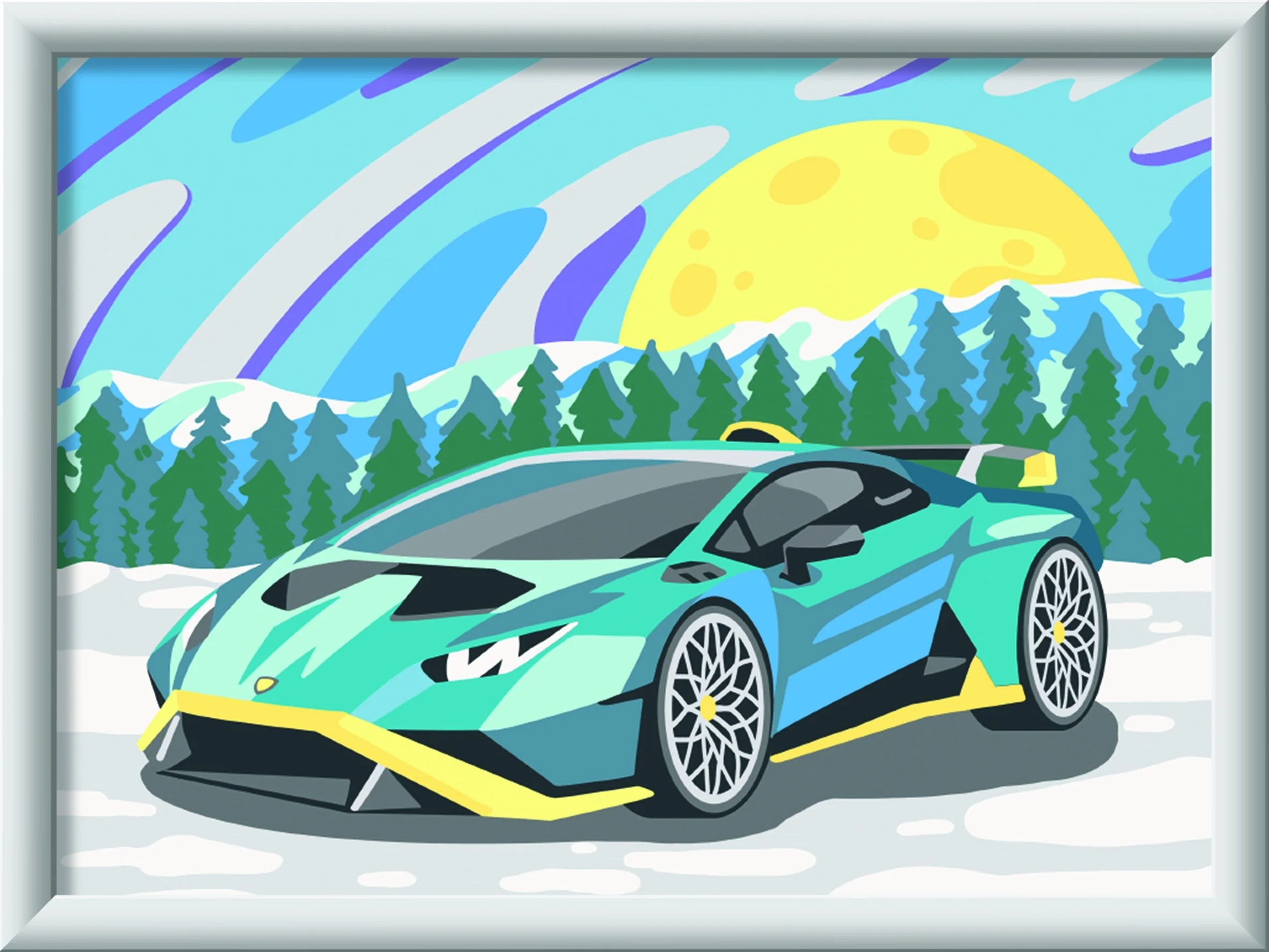 Ravensburger CreArt Blue Lamborghini - Image 3
