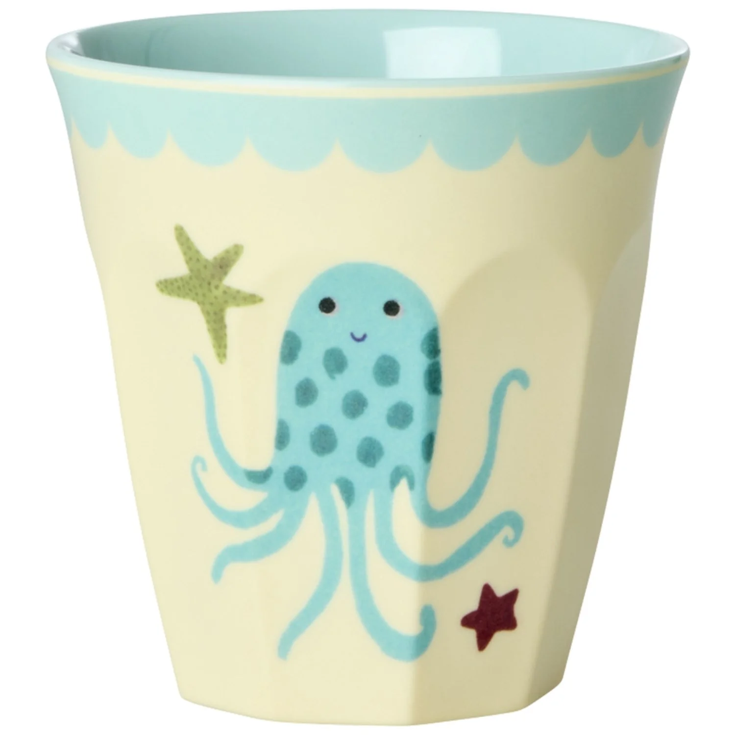 Rice Blue Ocean Print Melamine Kopper Small 6 Pak 160 Ml - Image 5