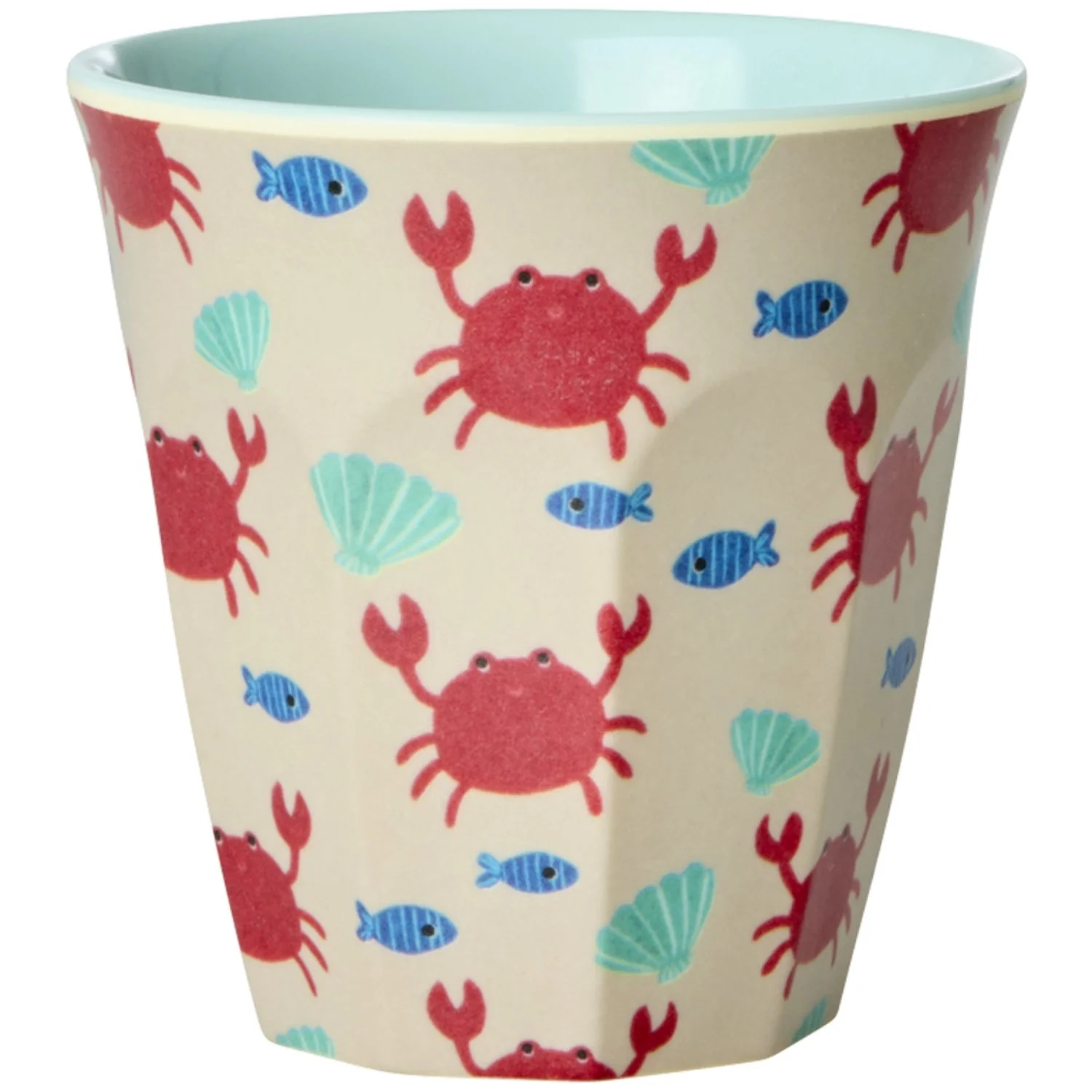 Rice Blue Ocean Print Melamine Kopper Small 6 Pak 160 Ml - Image 8