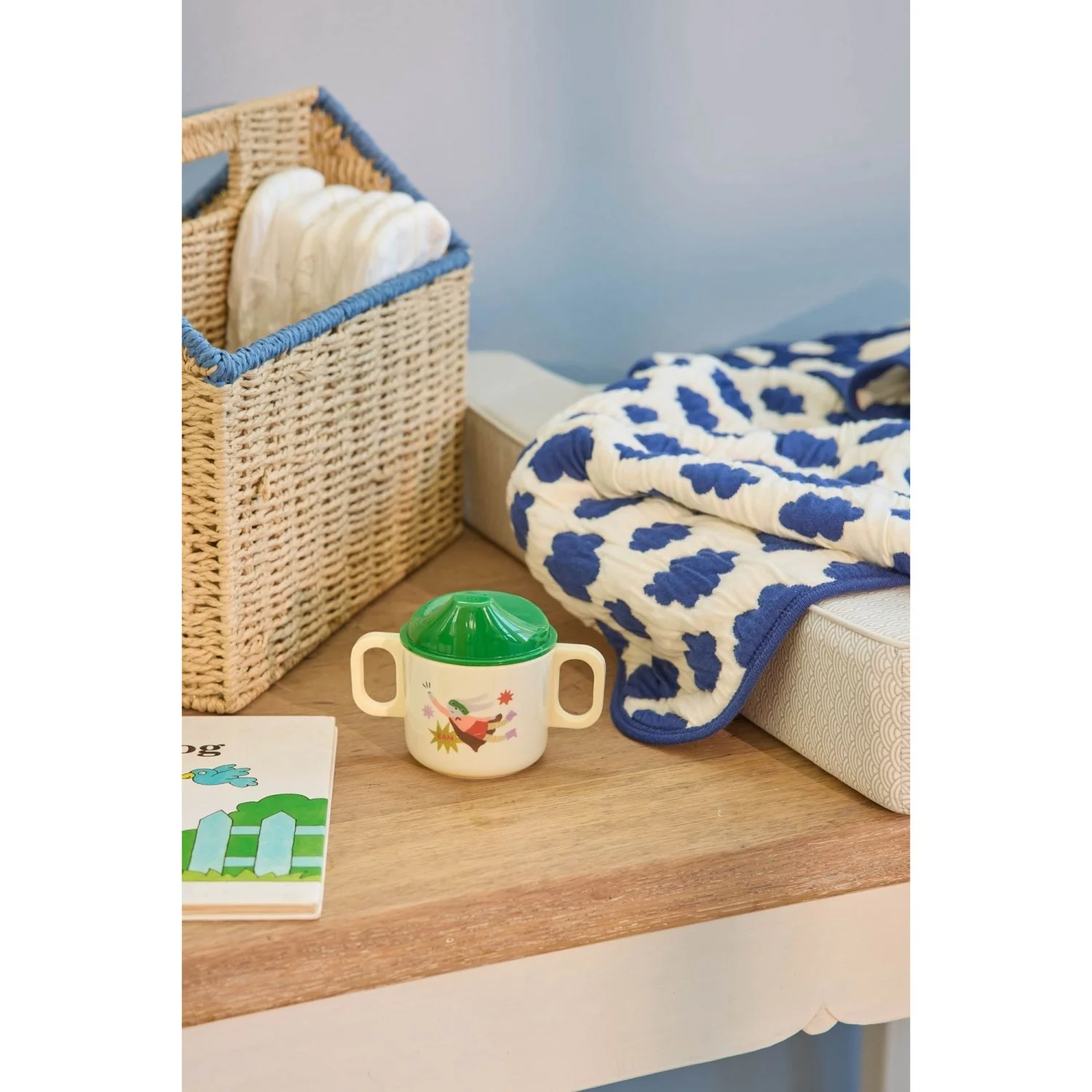 Rice Melamin 2 Handle Baby Kop Med Hero Print - Green - 250 Ml - Image 2