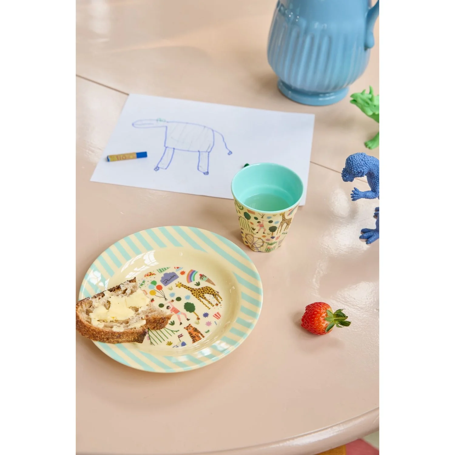 Rice Mint Fun Fair Print Melamine Kids Kop Small 160 Ml - Image 2