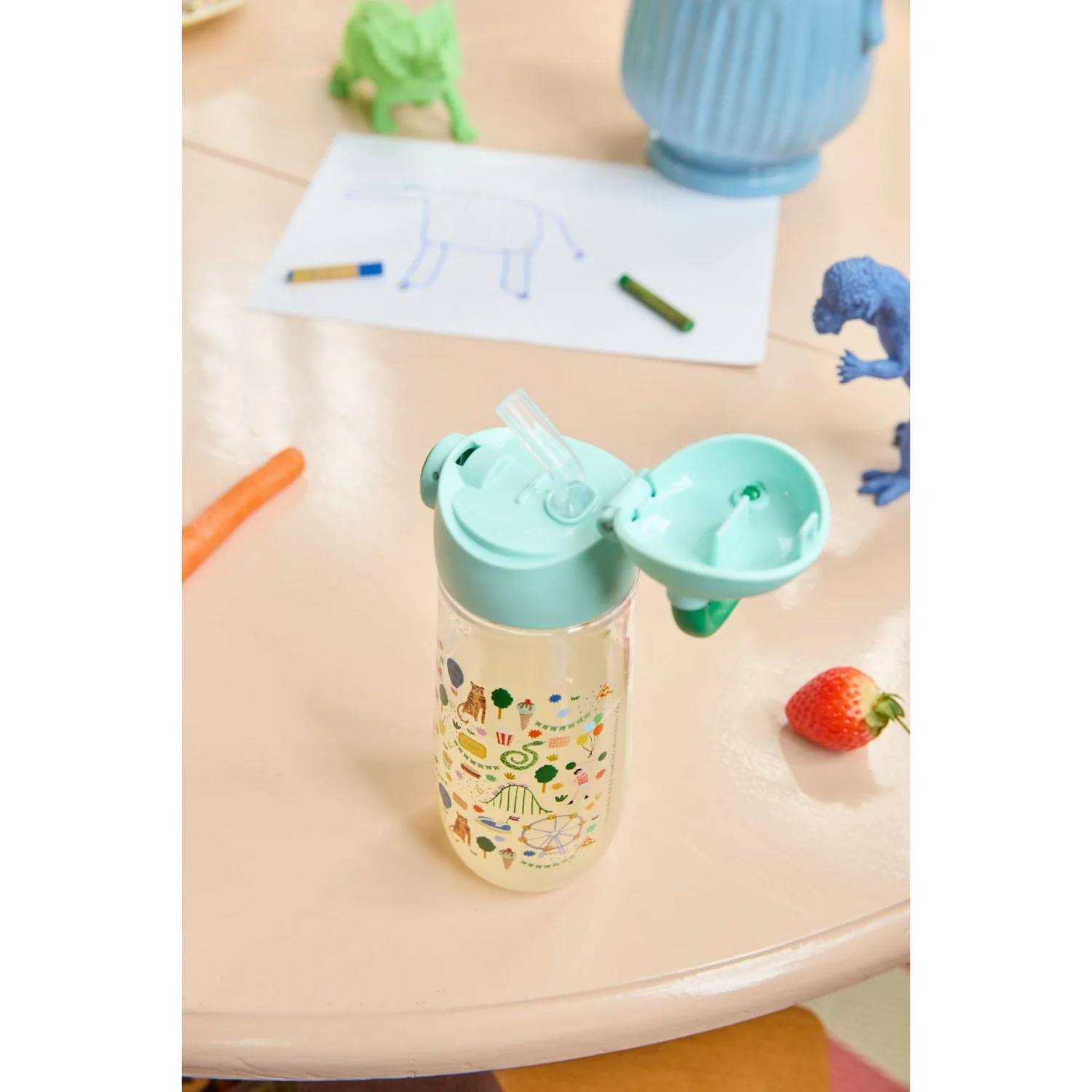 Rice Mint Fun Fair Print Plastic Kids Drikkeflaske 550 Ml - Image 2
