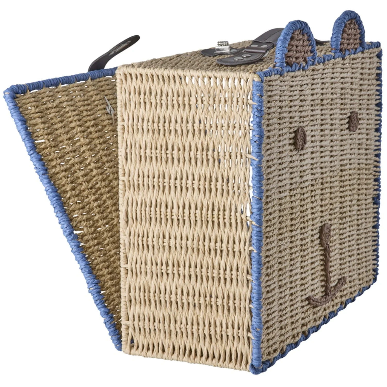 Rice Paper Rope Kuffert In Bjørn Shape Med Blue Details - Image 4