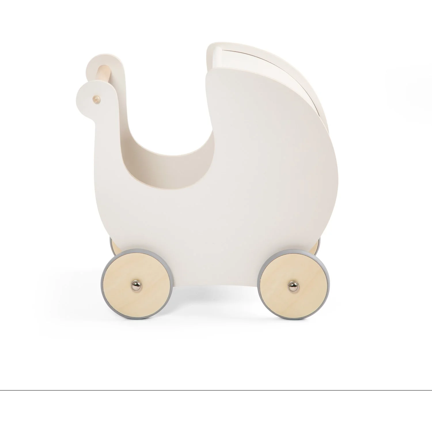 Sebra Classic White Wooden Dukke Klapvogn