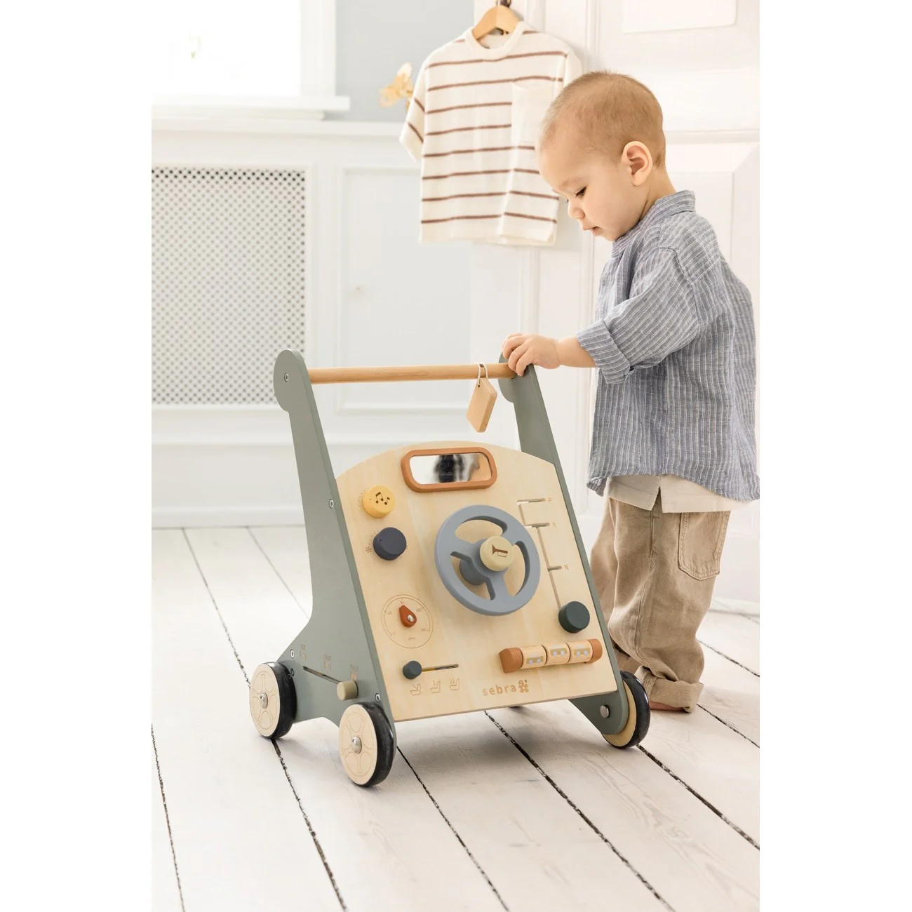 Sebra Wooden Aktivitets GÄvogn Car - Image 11