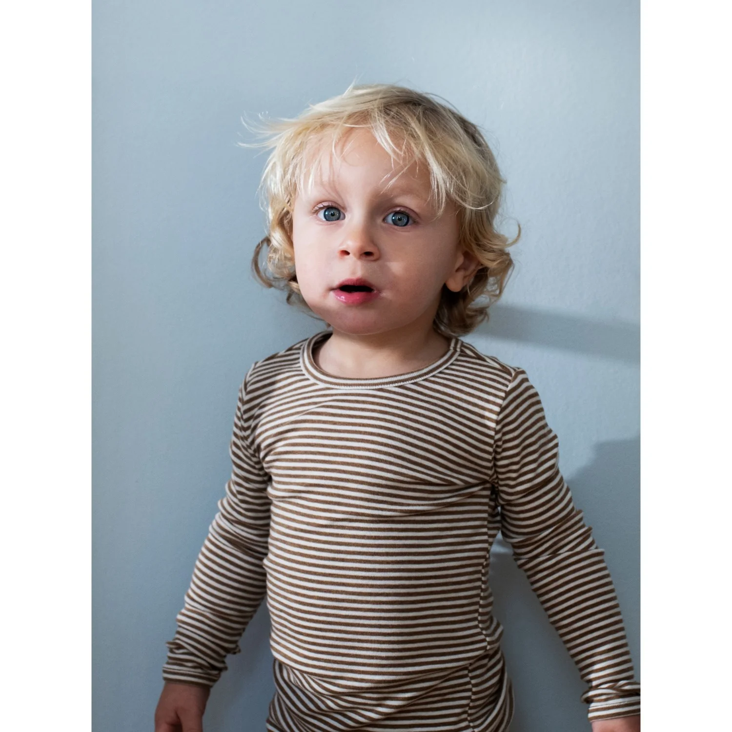 Serendipity Almond/Offwhite Slim Bluse Stripe - Image 5