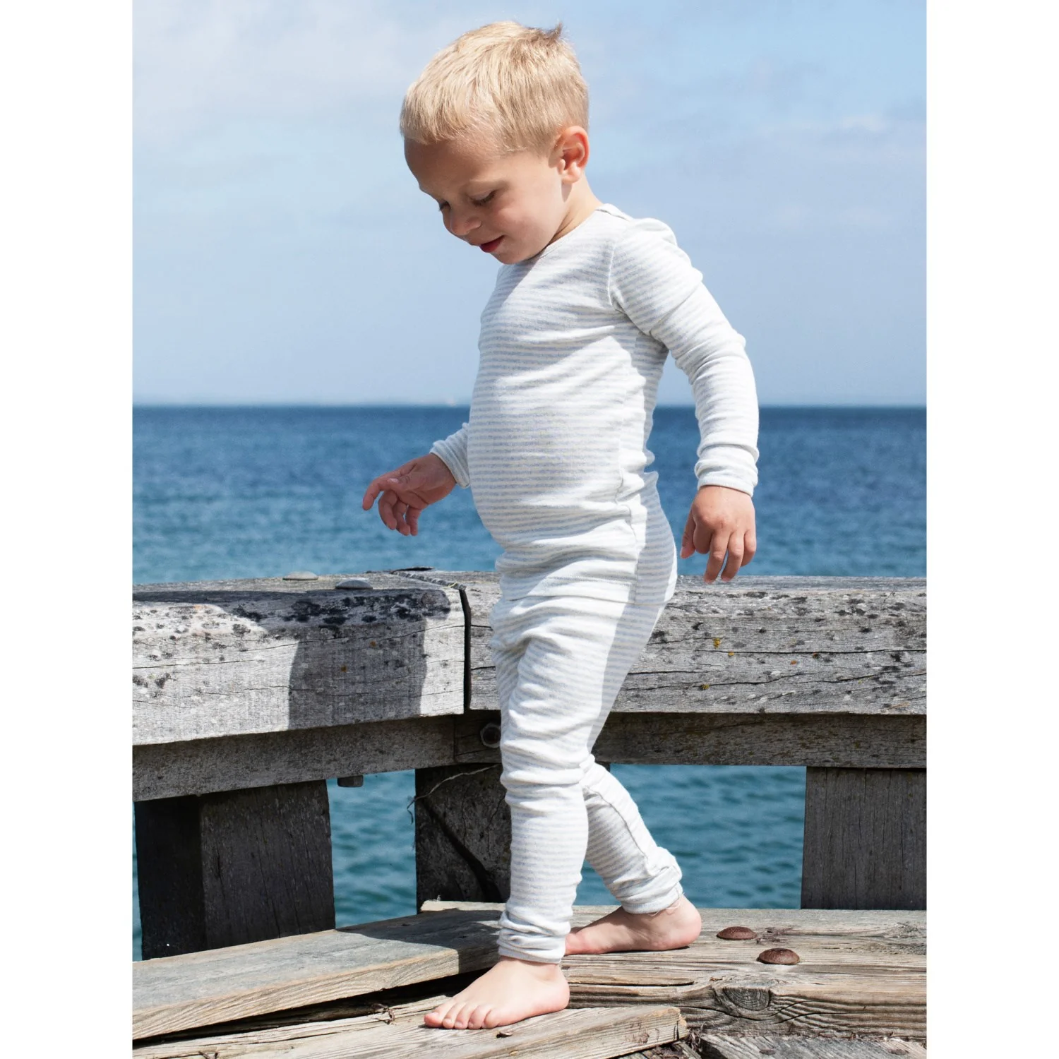 Serendipity Mist/Offwhite Slim Bluse Stripe - Image 2