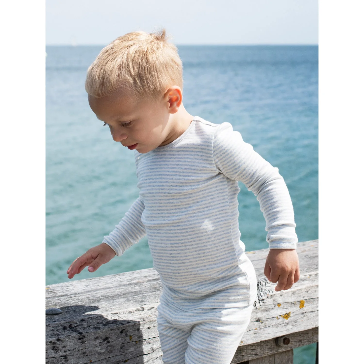 Serendipity Mist/Offwhite Slim Bluse Stripe - Image 3