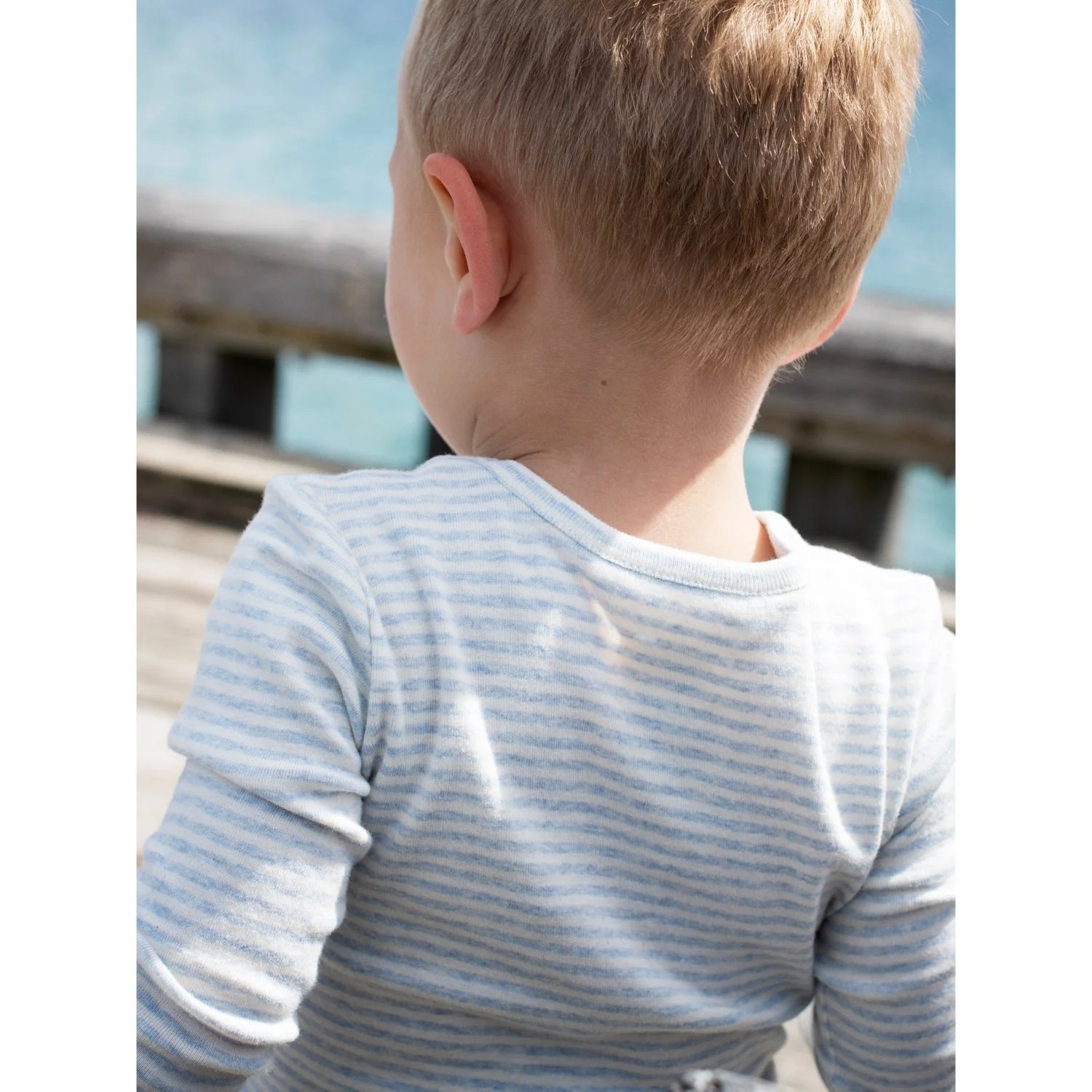 Serendipity Mist/Offwhite Slim Bluse Stripe - Image 4