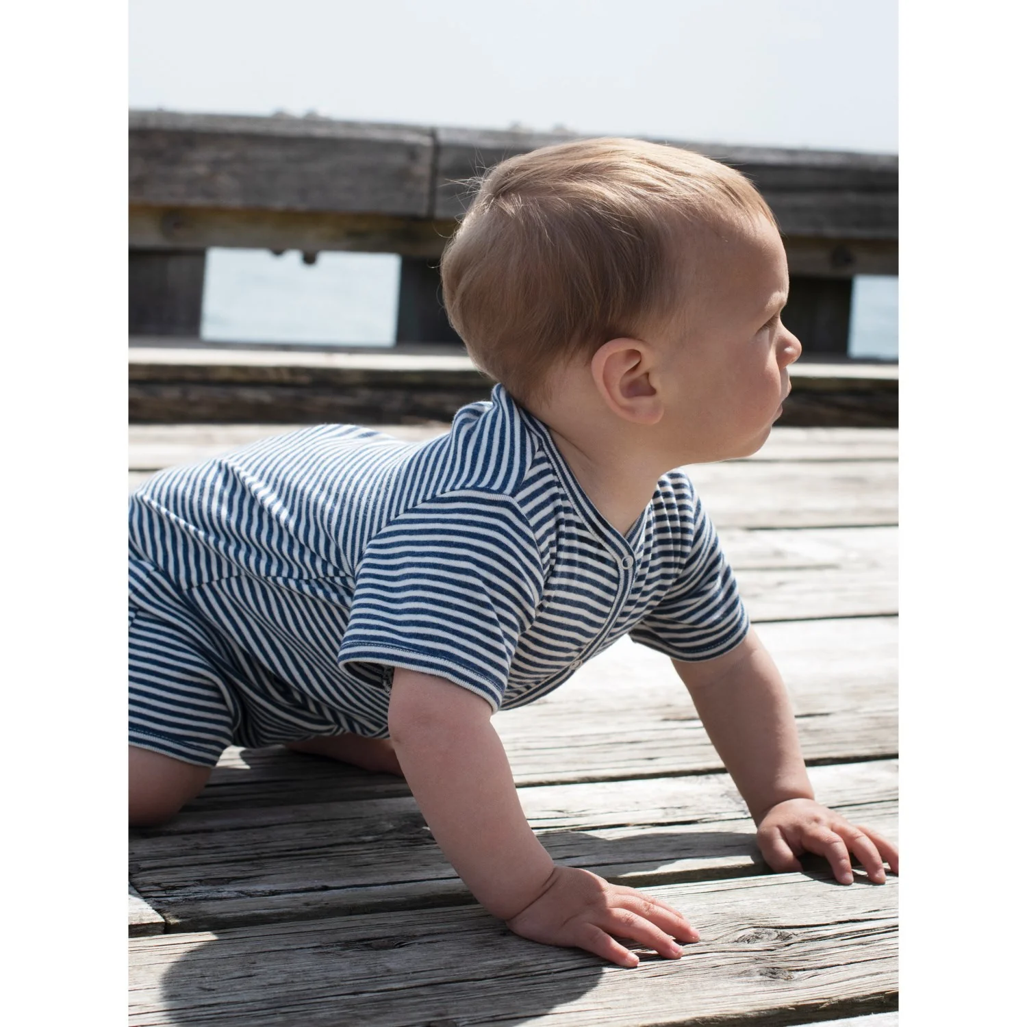 Serendipity Navy/Offwhite Baby Kort Dragt Stripe - Image 3