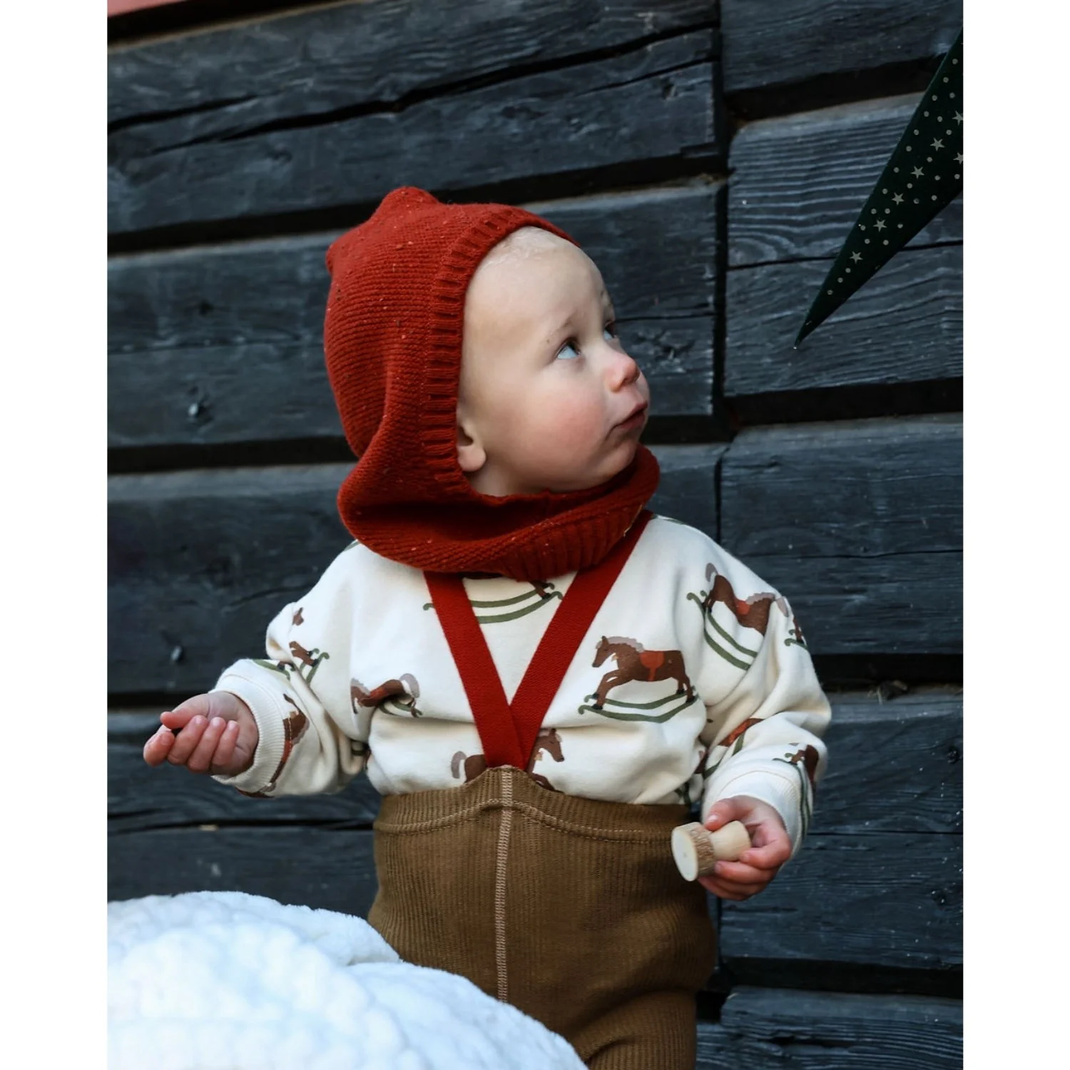 Silly Silas Acorn Brown With Maple Leaf Footed Strømpebukser Christmas Edition - Image 12