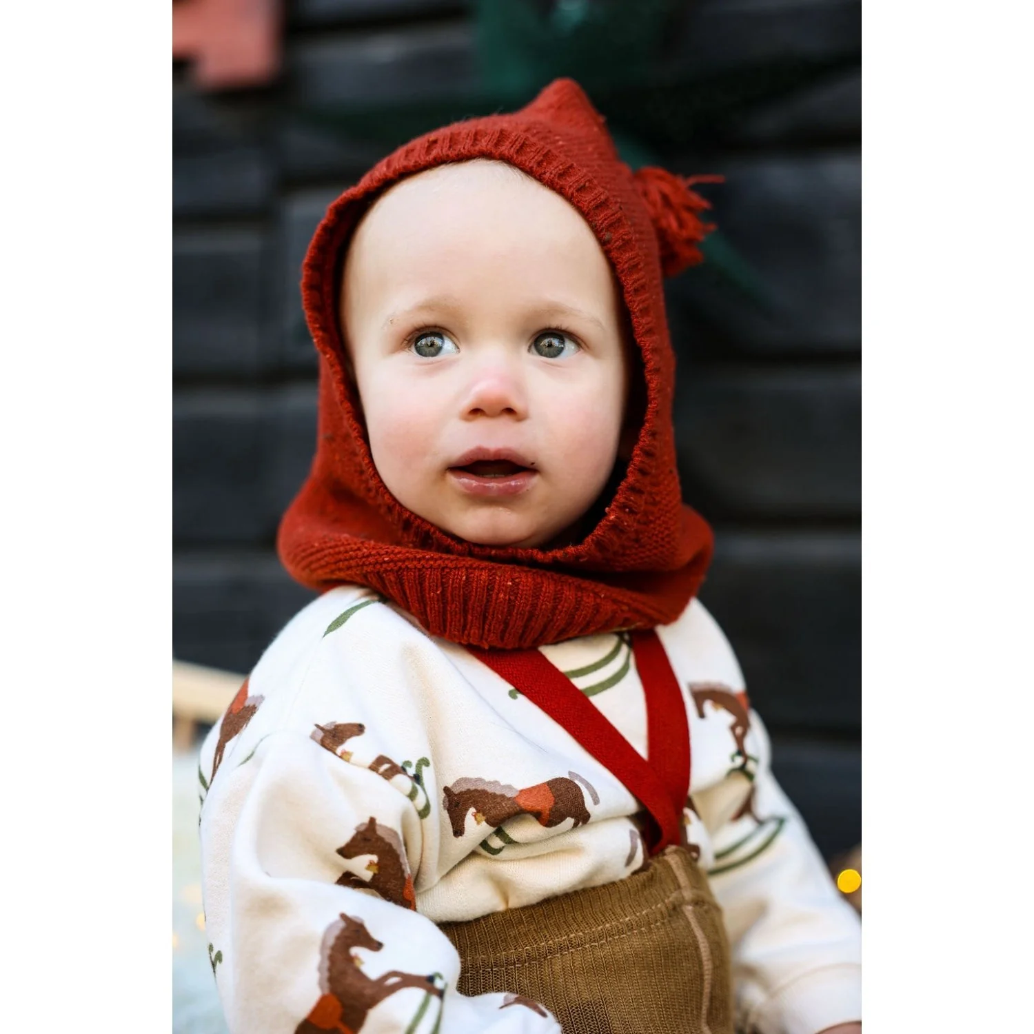 Silly Silas Acorn Brown With Maple Leaf Footed Strømpebukser Christmas Edition - Image 18