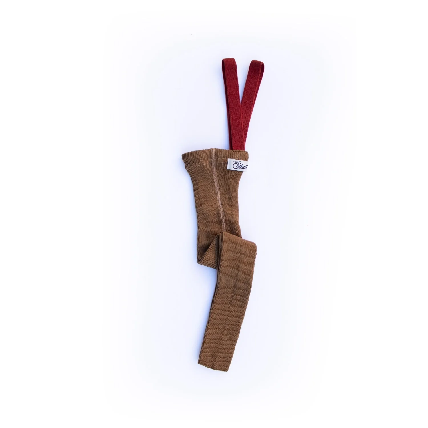Silly Silas Acorn Brown With Maple Leaf Footless Strømpebukser Christmas Edition - Image 10