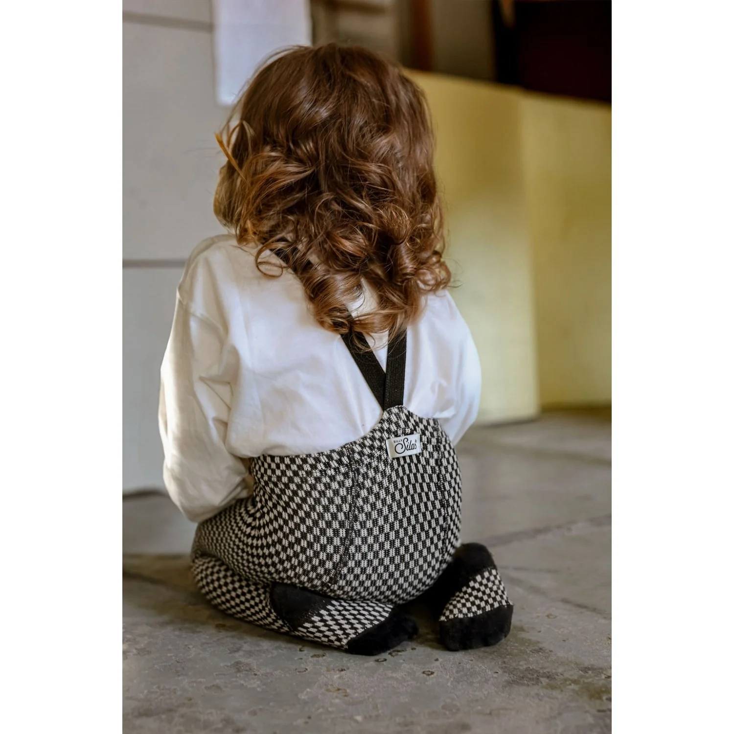 Silly Silas Black X White Checked Special Footed Strømpebukser - Image 6
