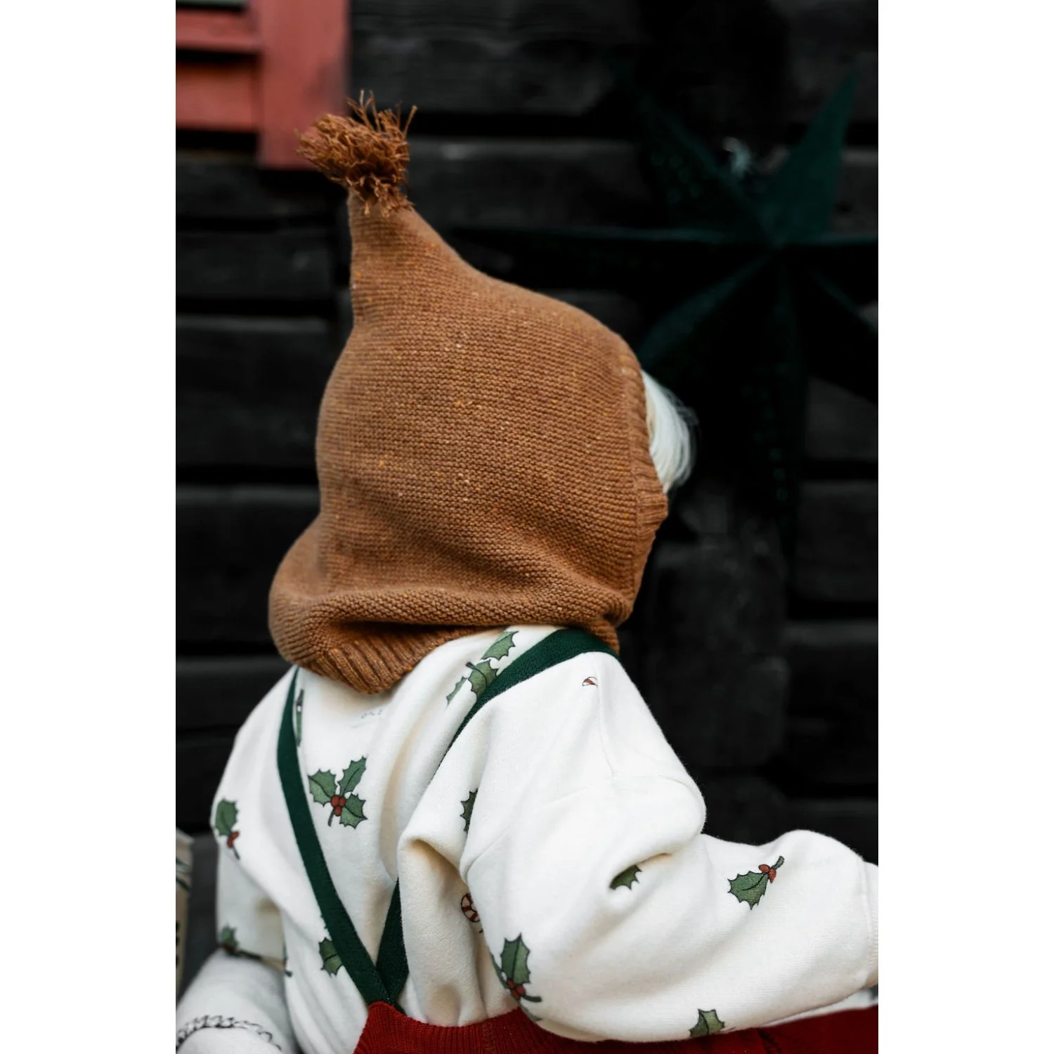 Silly Silas Maple Leaf With Dark Forest Green Footed Strømpebukser Christmas Edition - Image 5