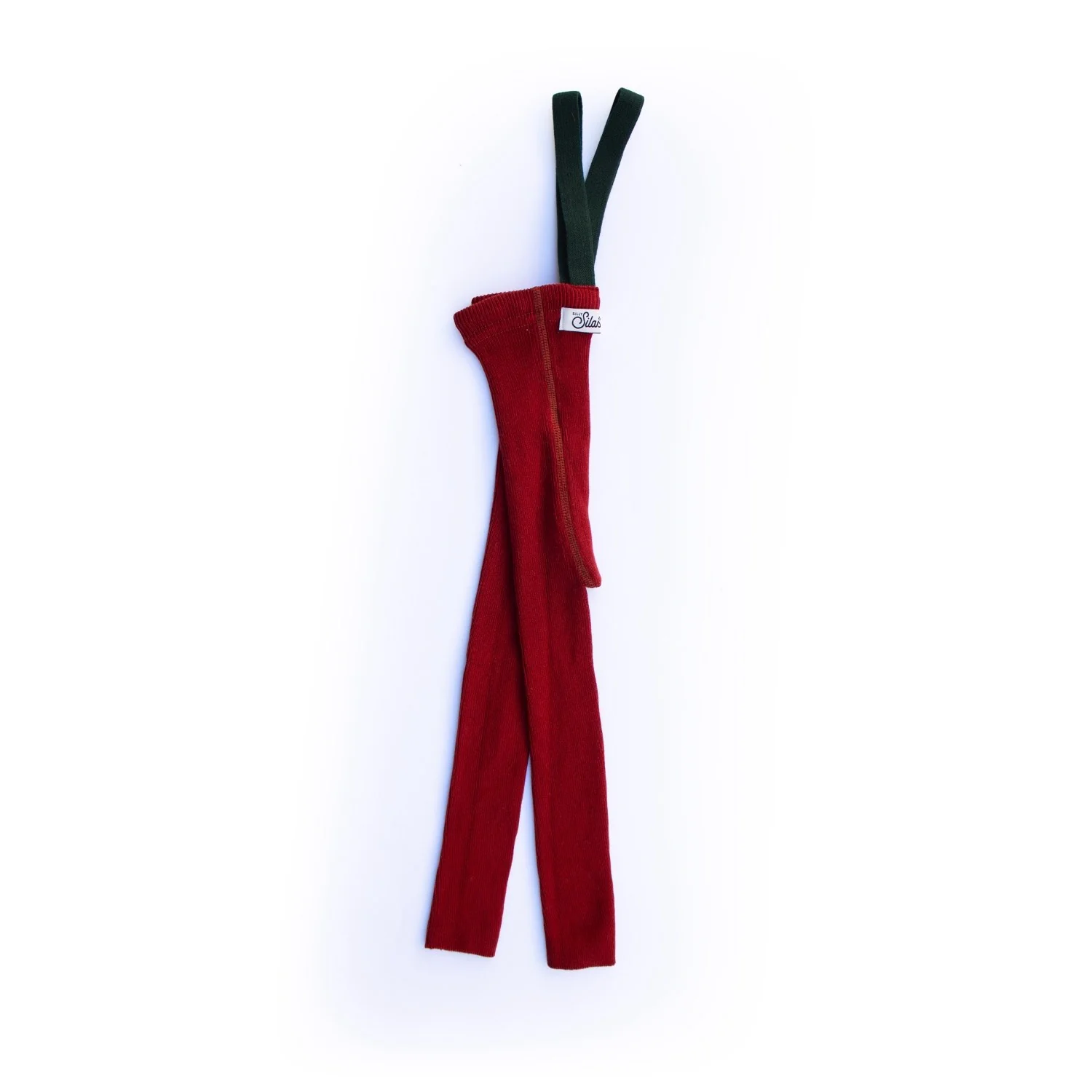 Silly Silas Maple Leaf With Dark Forest Green Footless Strømpebukser Christmas Edition - Image 15
