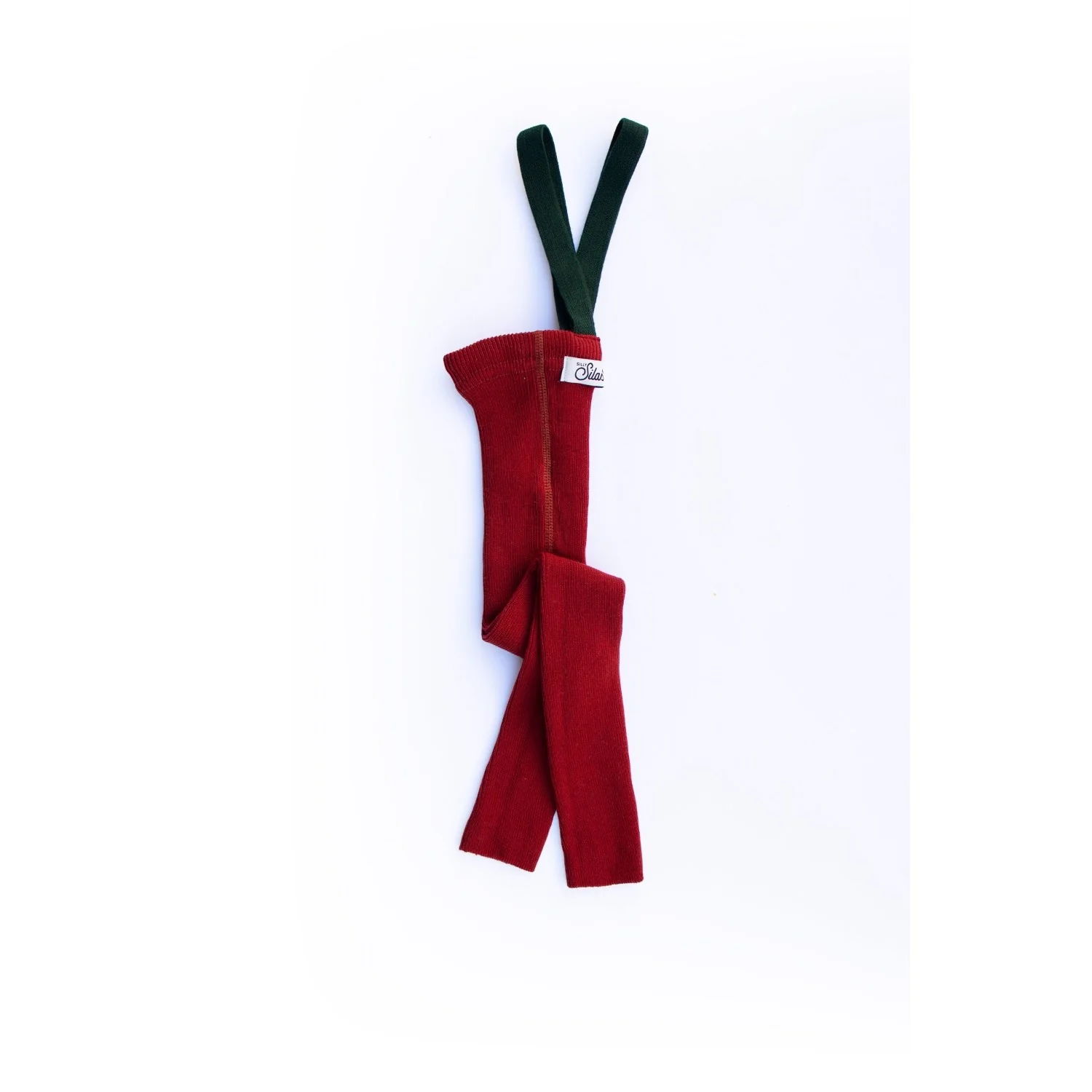 Silly Silas Maple Leaf With Dark Forest Green Footless Strømpebukser Christmas Edition - Image 16